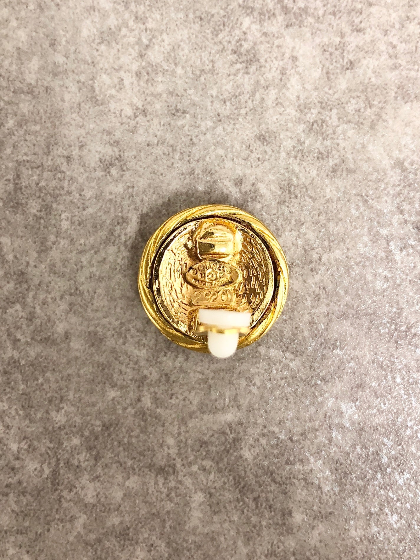 CHANEL Coco Mark Earrings Gold Vintage ux77yh