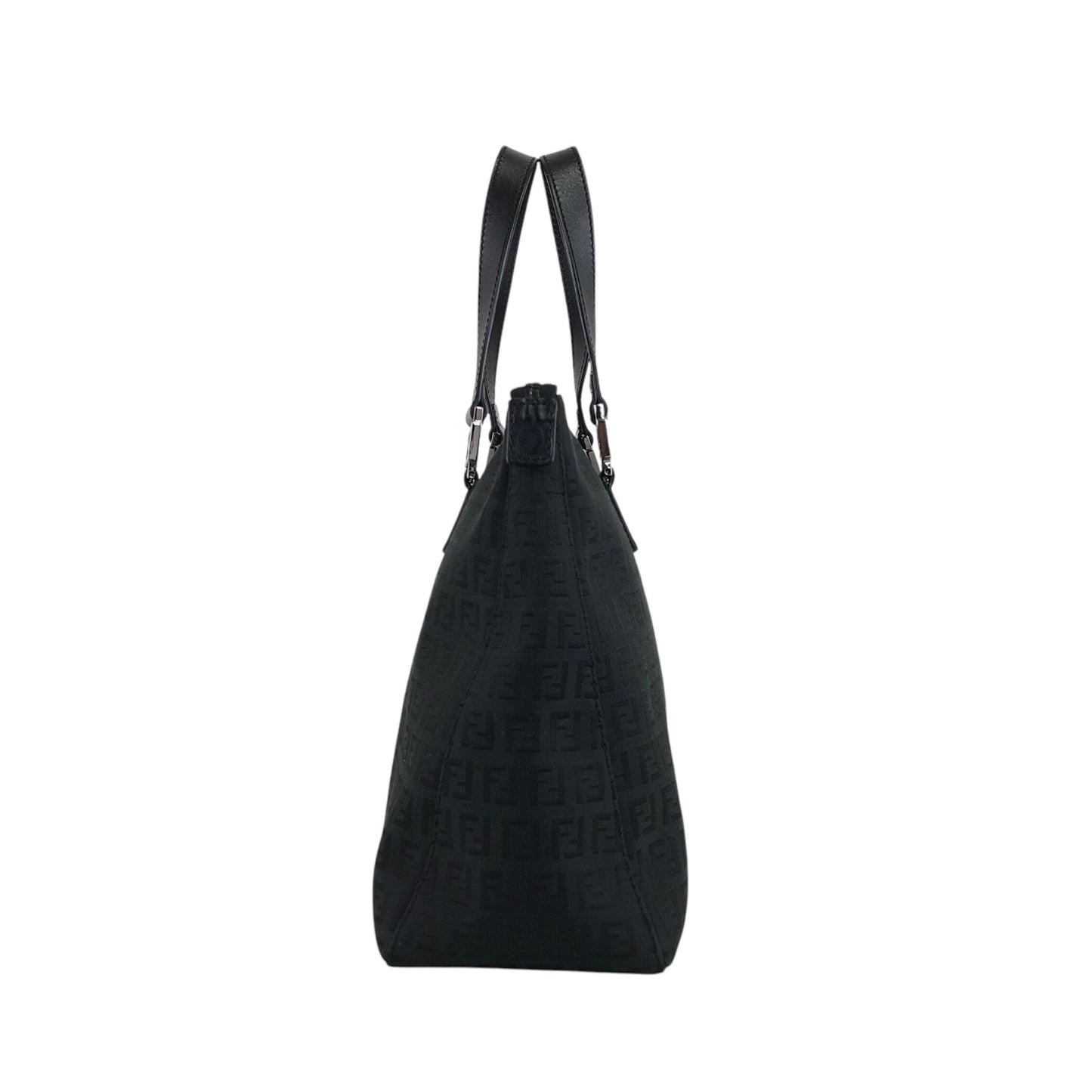FENDI Zucchino Totebag Black Vintage evabj6