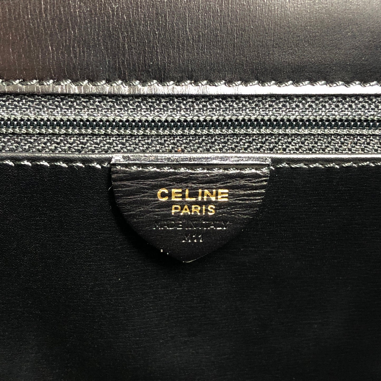 CELINE Horse Bit Top Handle Handbag Black Vintage zbgk75