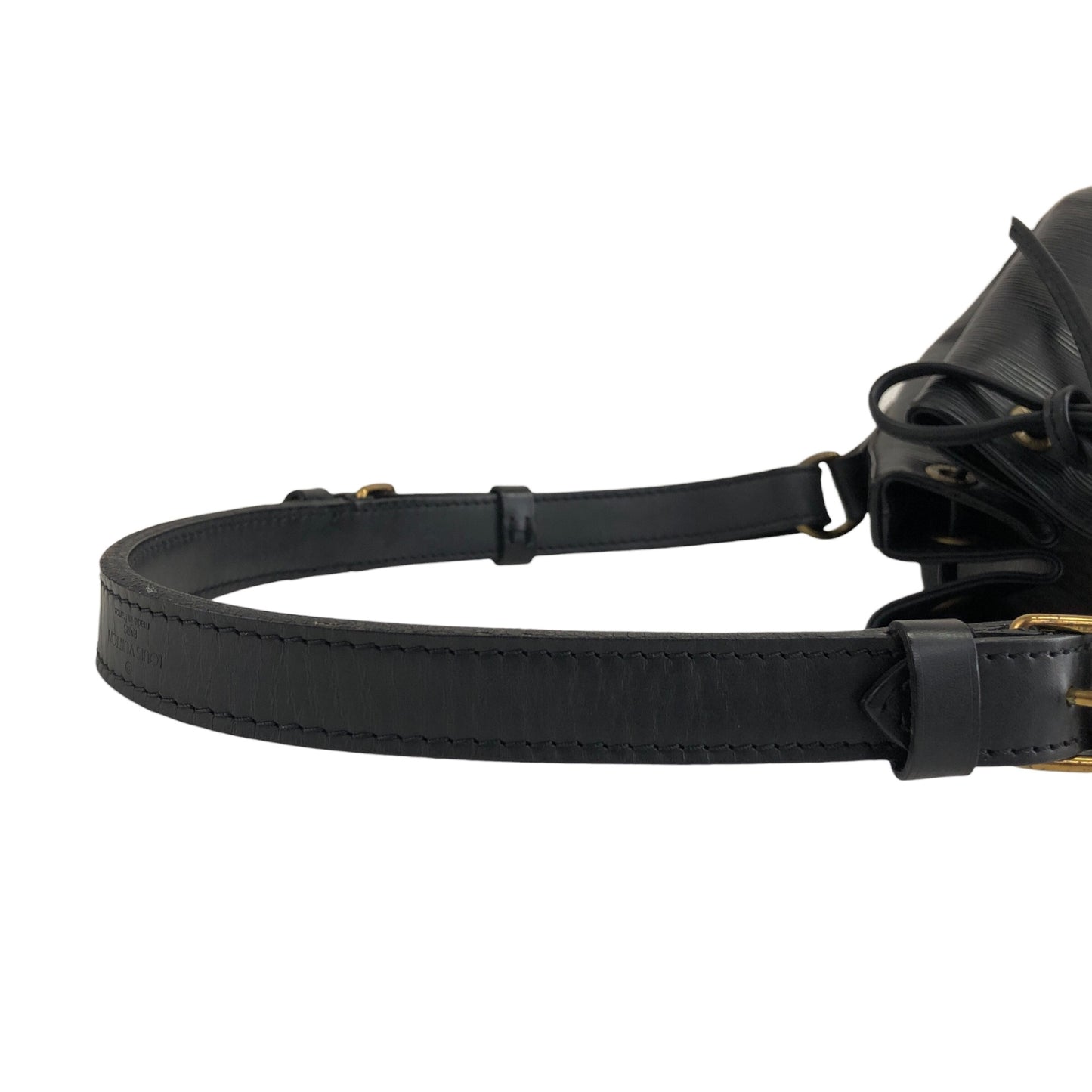 LOUIS VUITTON Epi Drawstring Shoulder bag Black Vintage d2i73r