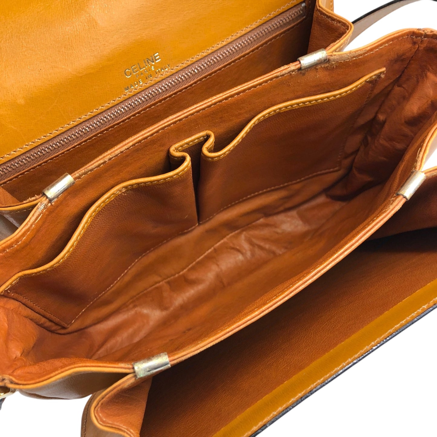 CELINE Horse Carriage Shoulder bag Camel Vintage uv4ggf