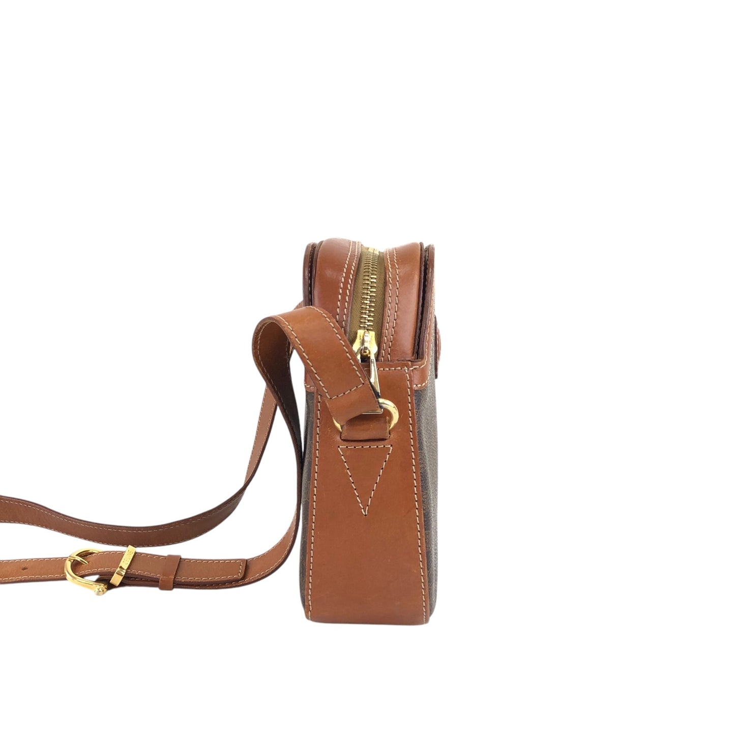 CELINE Macadam Blason Shoulder bag Brown Vintage w3e78d