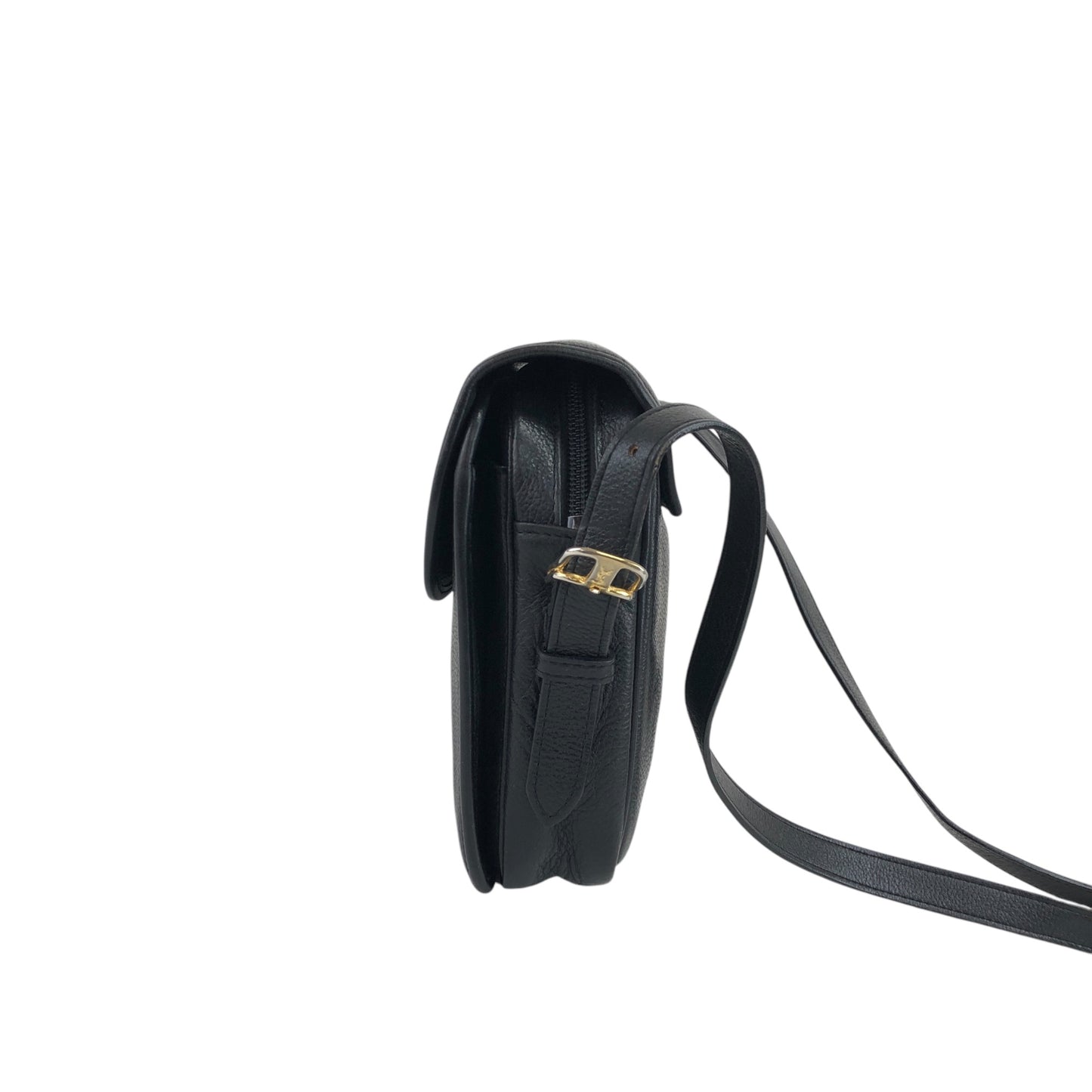 Yves Saint Laurent YSL Logo Shoulder bag Black Vintage 2c23th