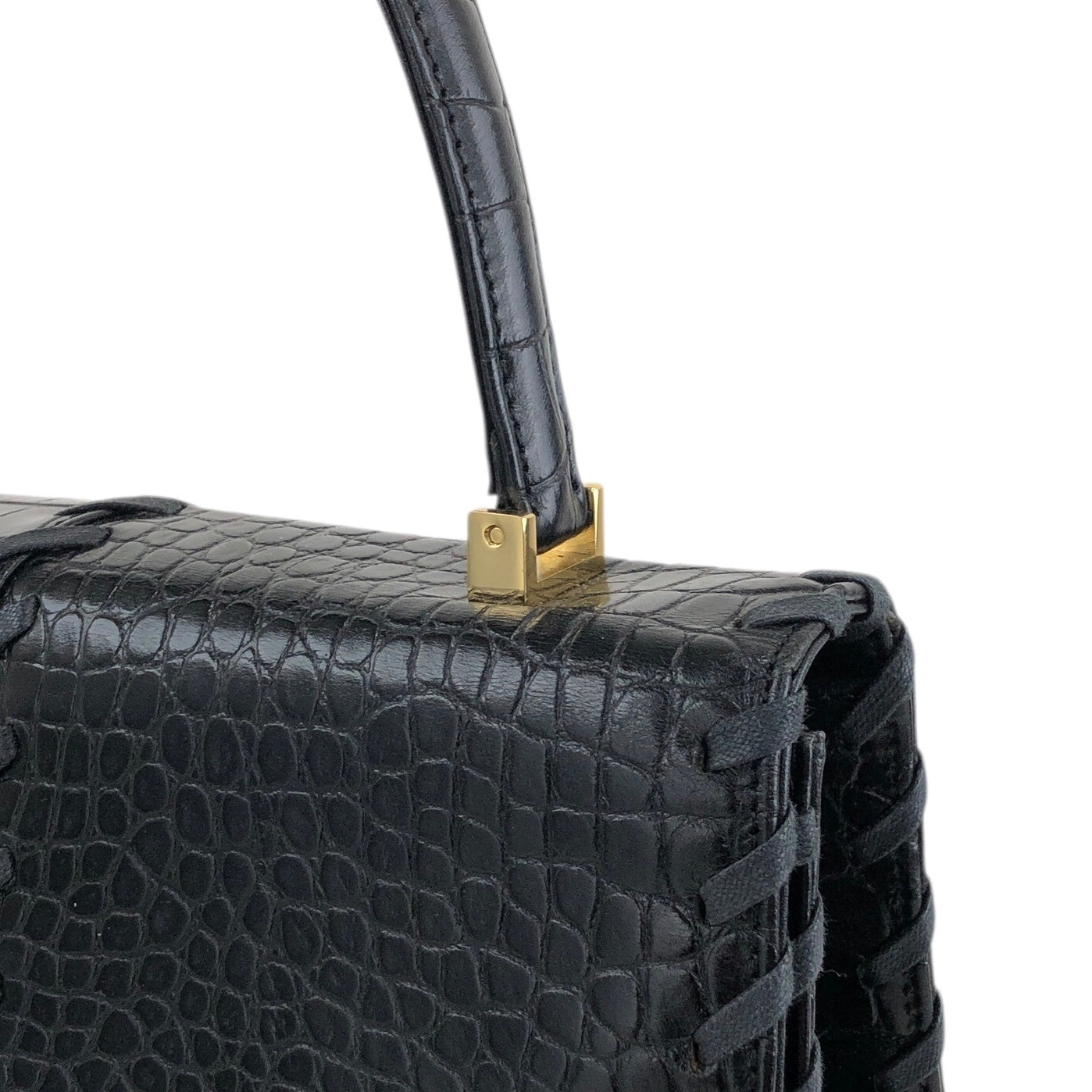 Yves Saint Laurent YSL Charm Handbag Black Vintage dxsc3k