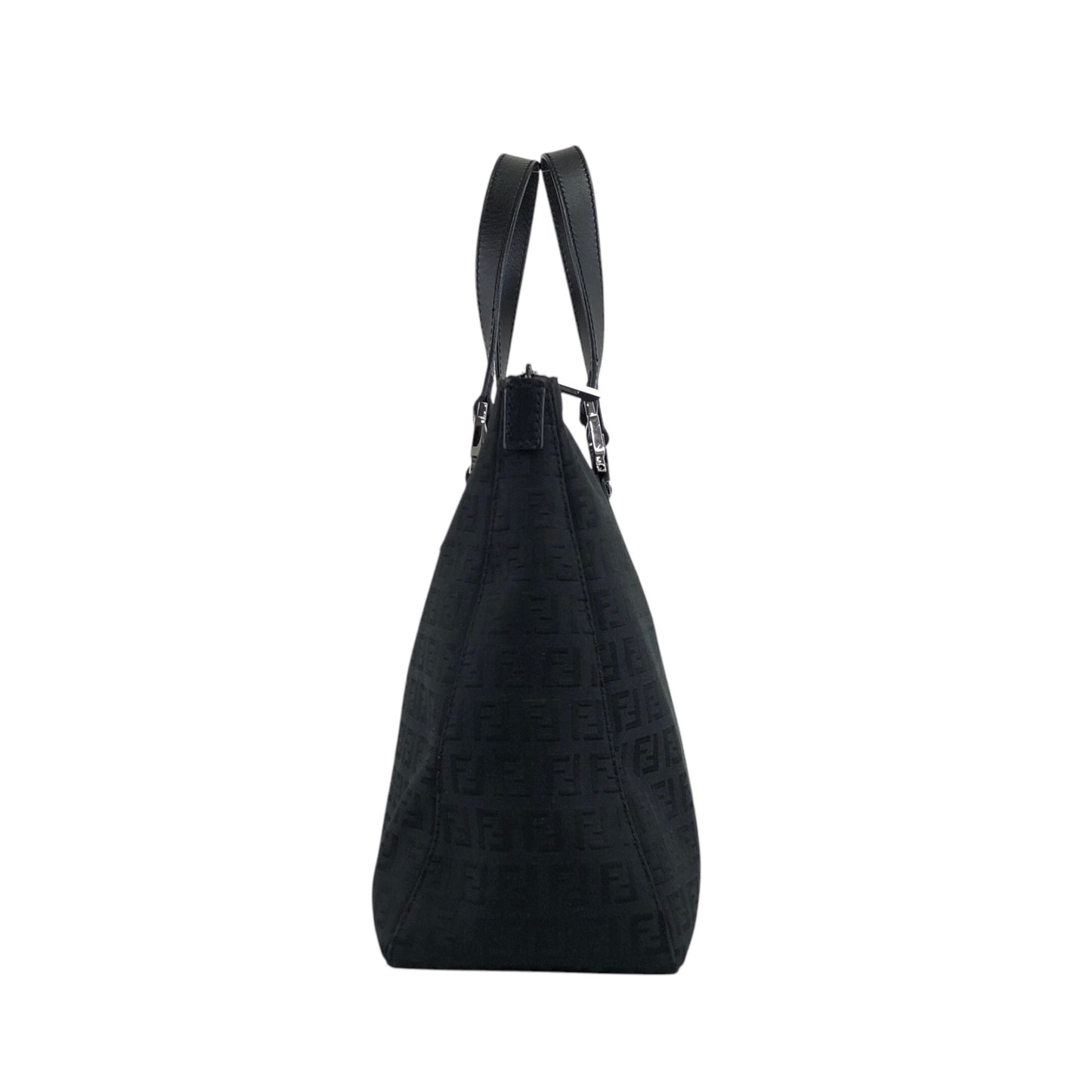 FENDI Zucchino Totebag Black Vintage evabj6