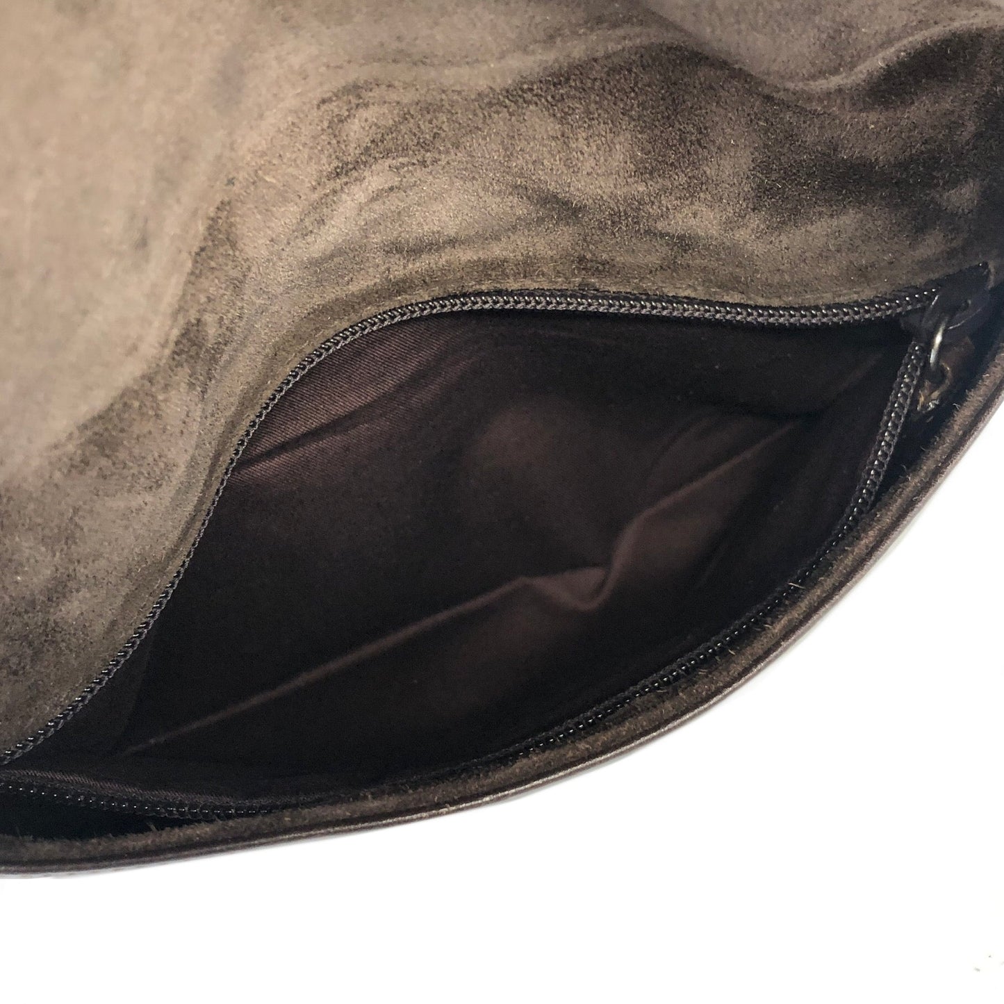 PRADA Logo Double Face Leather Handbag Brown Vintage twseze