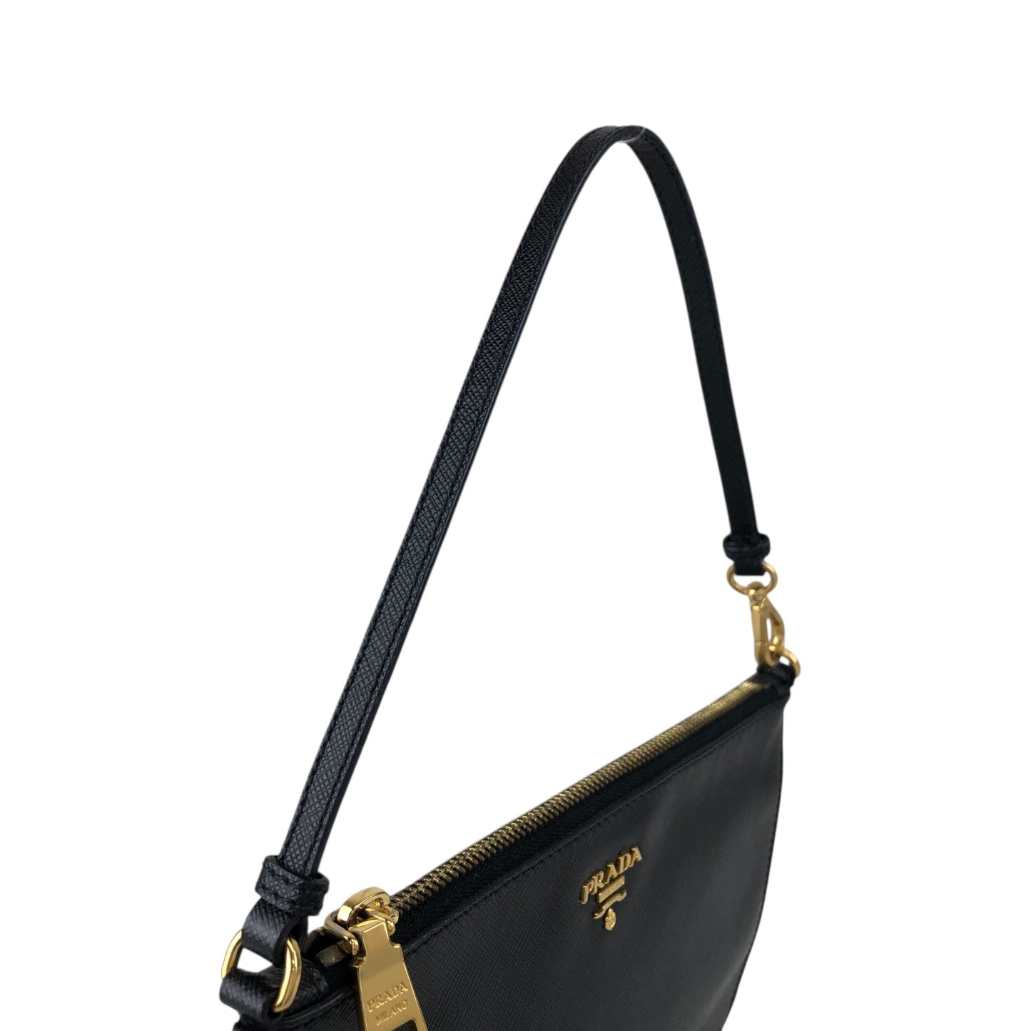 PRADA Logo Small Handbag Black Vintage ce7ved