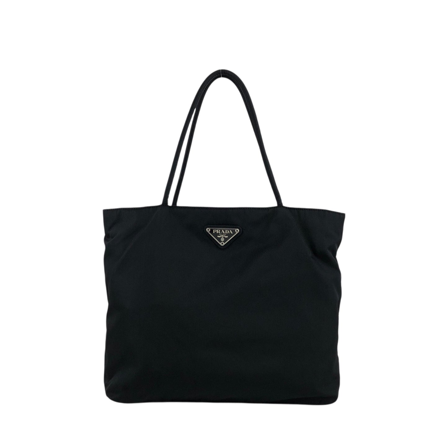 PRADA Triangle Logo Totebag Black Vintage z3ewpi