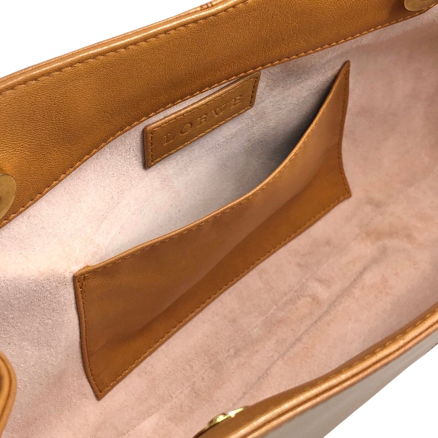 LOEWE Anagram Motif Shoulder bag Camel Vintage hkfnkp