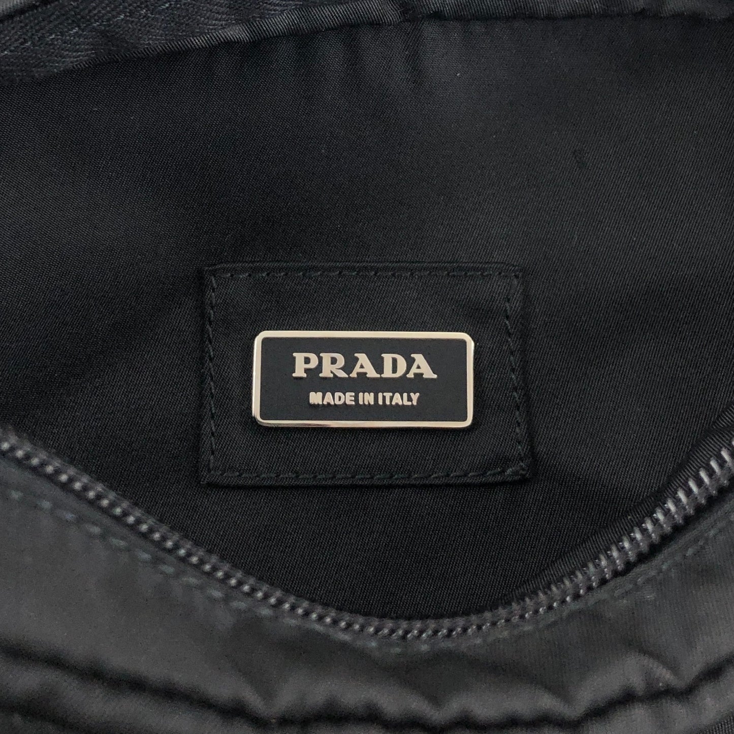 PRADA Tessuto Triangle Logo Sling bag Black V210 Vintage st4ma3