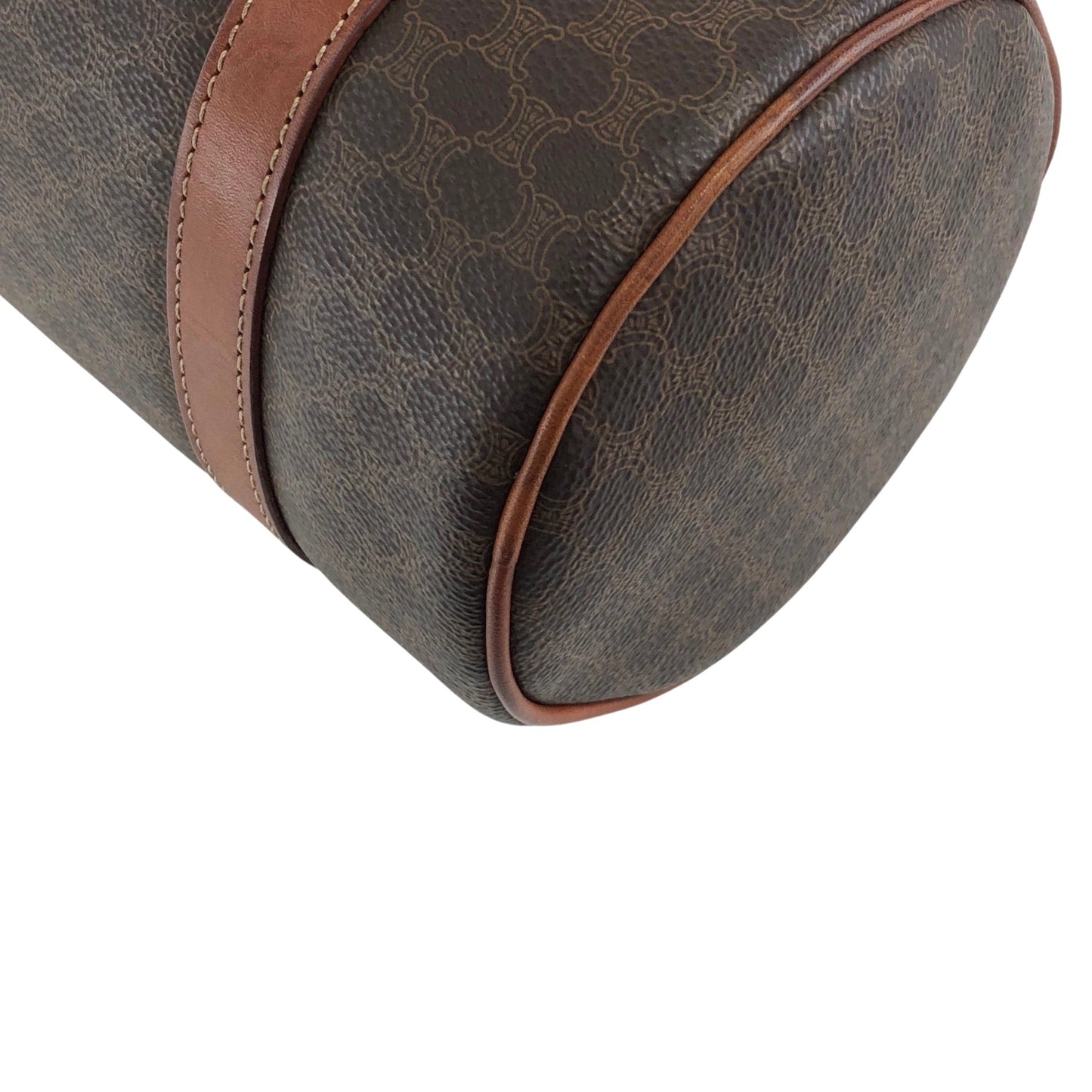 CELINE Macadam Blason Handbag Brown Vintage yfx88s