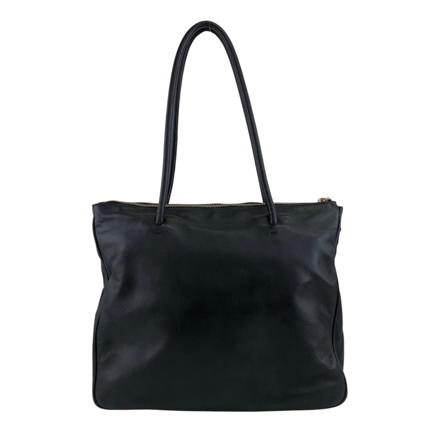 PRADA Logo Embossed Totebag Black Vintage r7ii2c