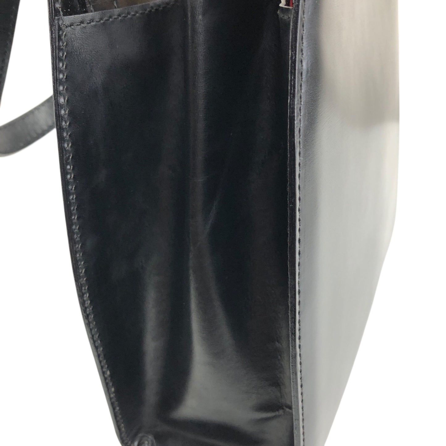 CELINE Horse Bit Two-way Handbag Shoulder bag Black Vintage my57ac