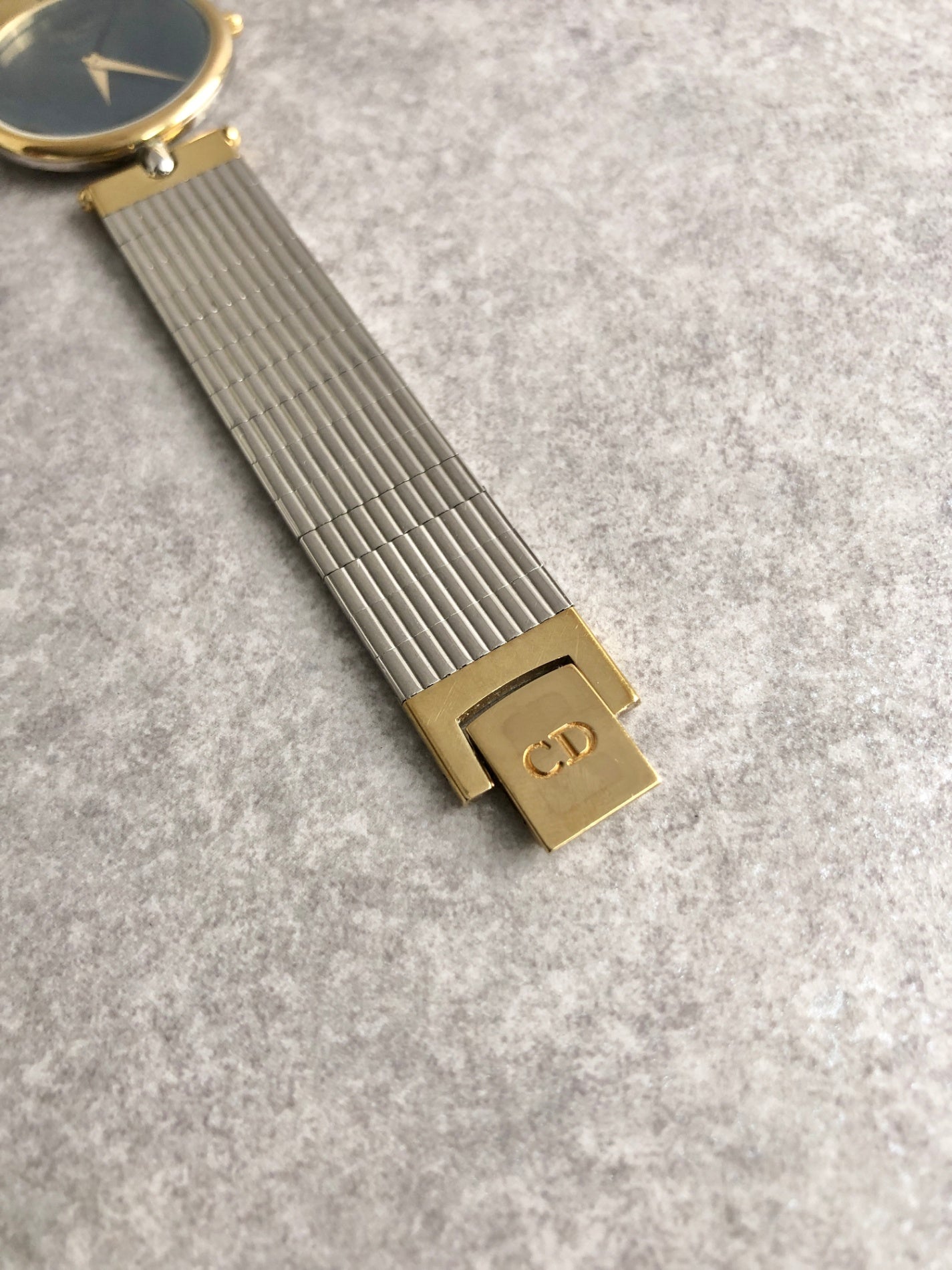 Christian Dior Quartz Watch Silver×Gold Vintage m8wvnb
