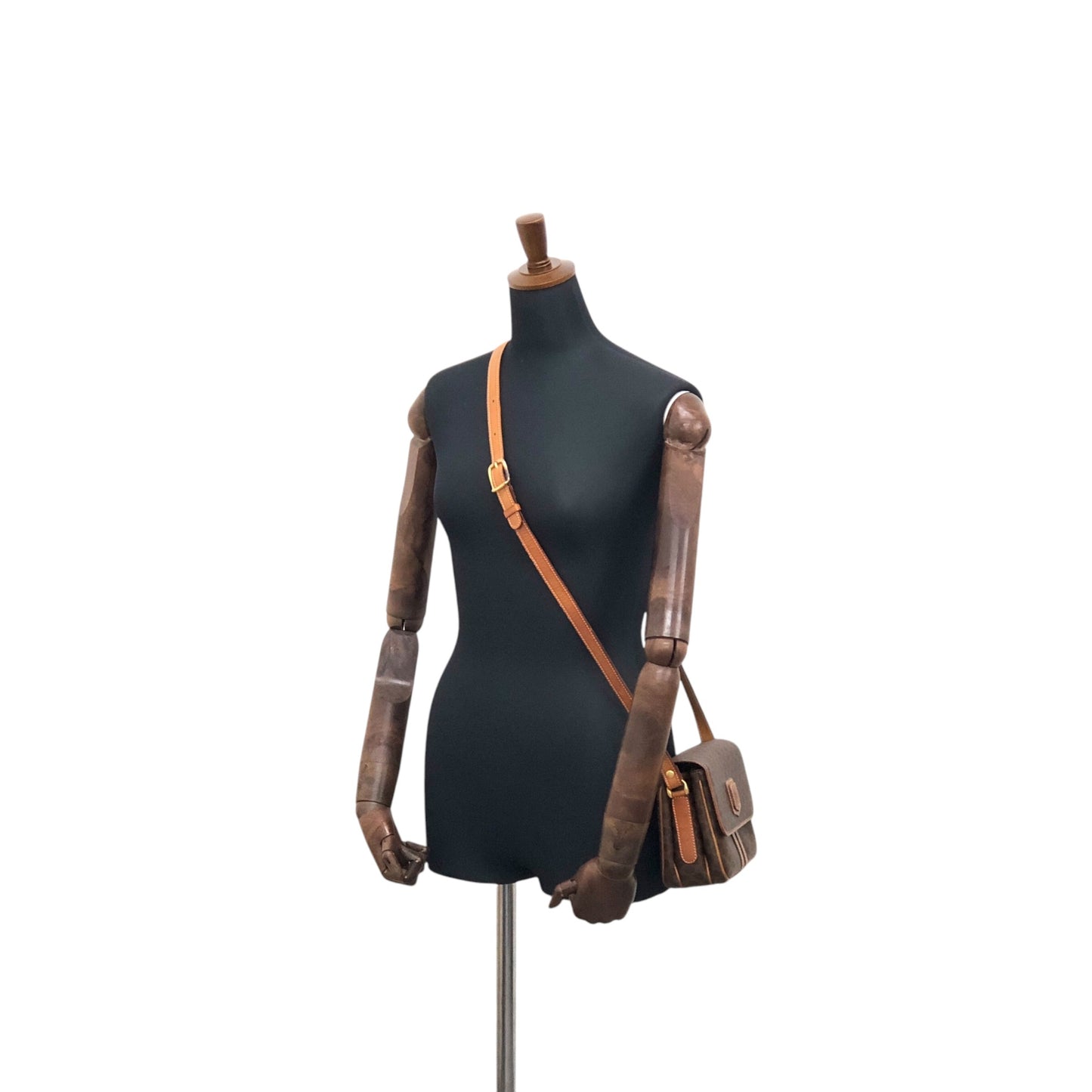 CELINE Macadam Blason Shoulder bag Brown Vintage et4dj5