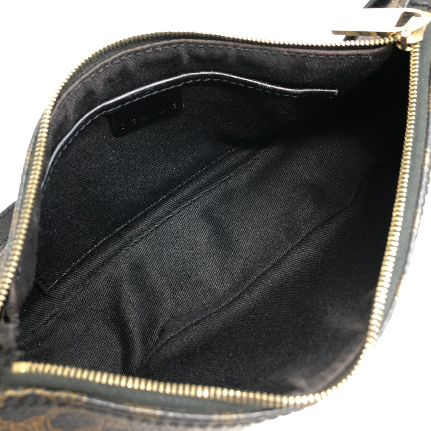CELINE Macadam Shoulder bag Hobobag Black Vintage ru757b