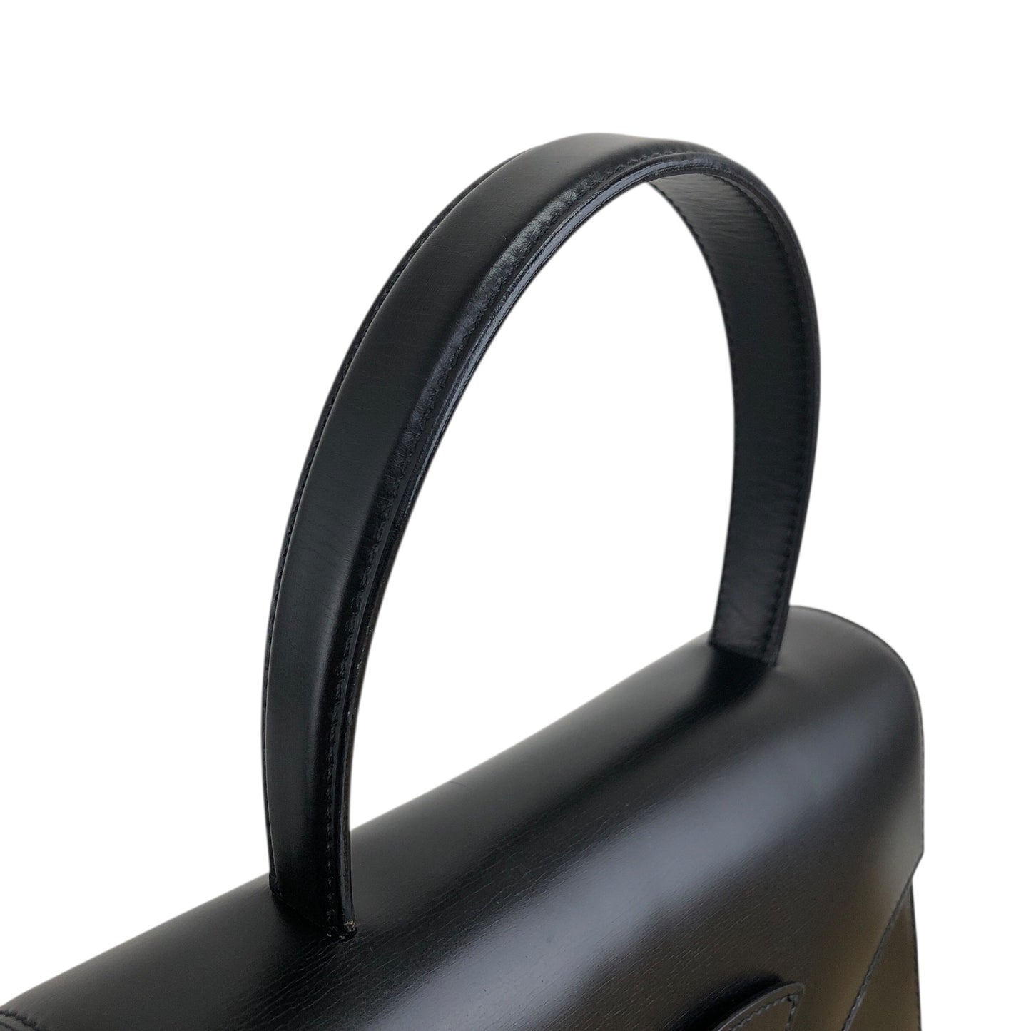 CELINE Horse Bit Top Handle Handbag Black Vintage zbgk75