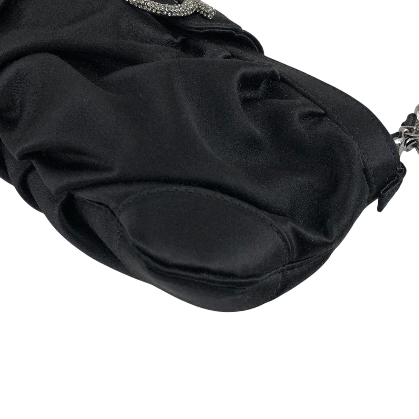 Salvatore Ferragamo Gancini Rhinestone Chain Shoulder bag Black Vintage nibfdw