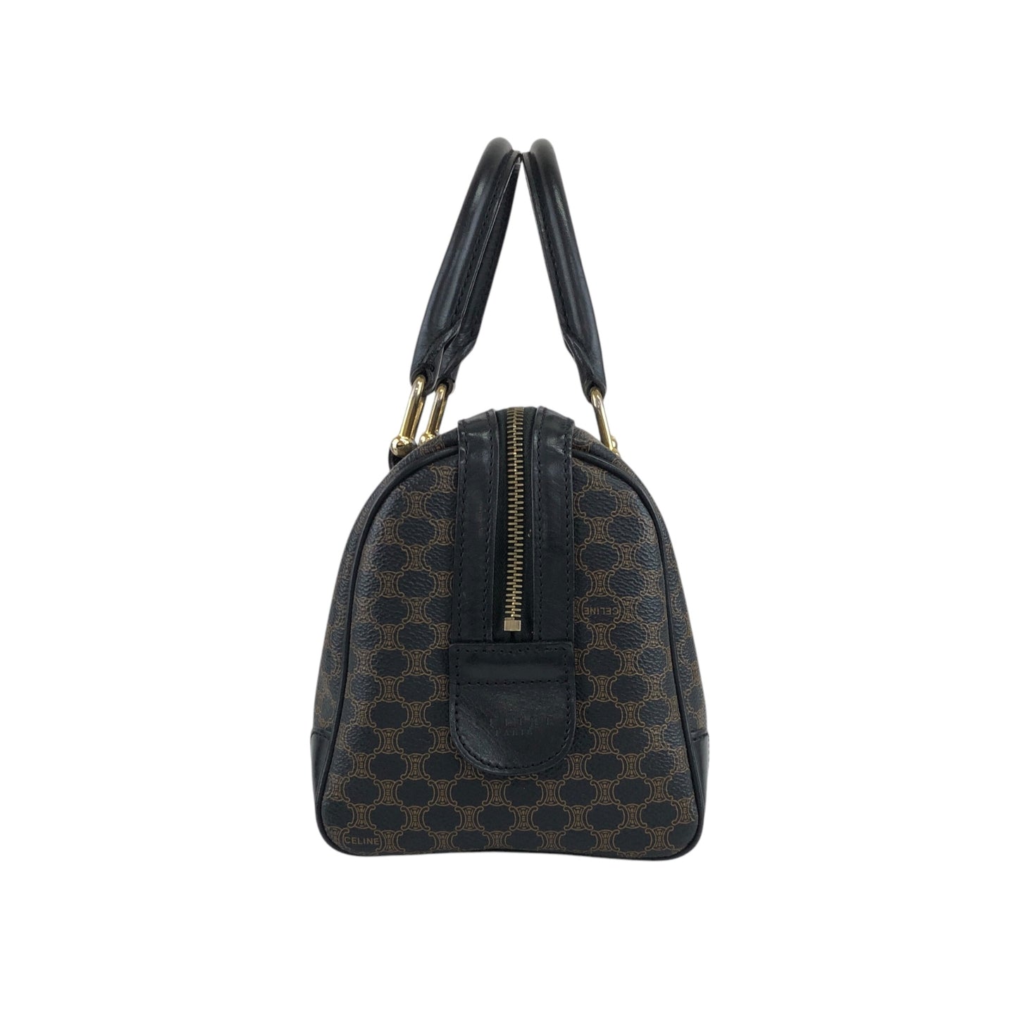 CELINE Macadam Blason Two-way Shoulder bag Boston bag Brown Vintage 5uamii