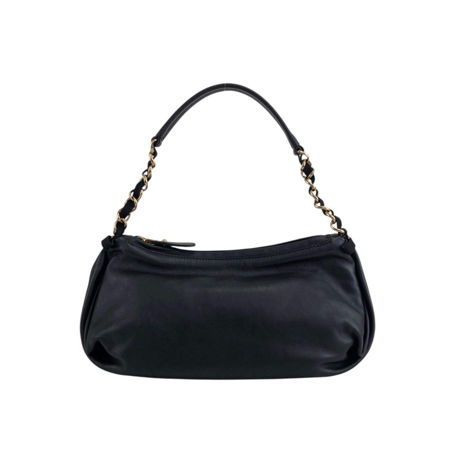 Salvatore Ferragamo Vala Ribbon Chain Shoulder bag Black Vintage j65jf8