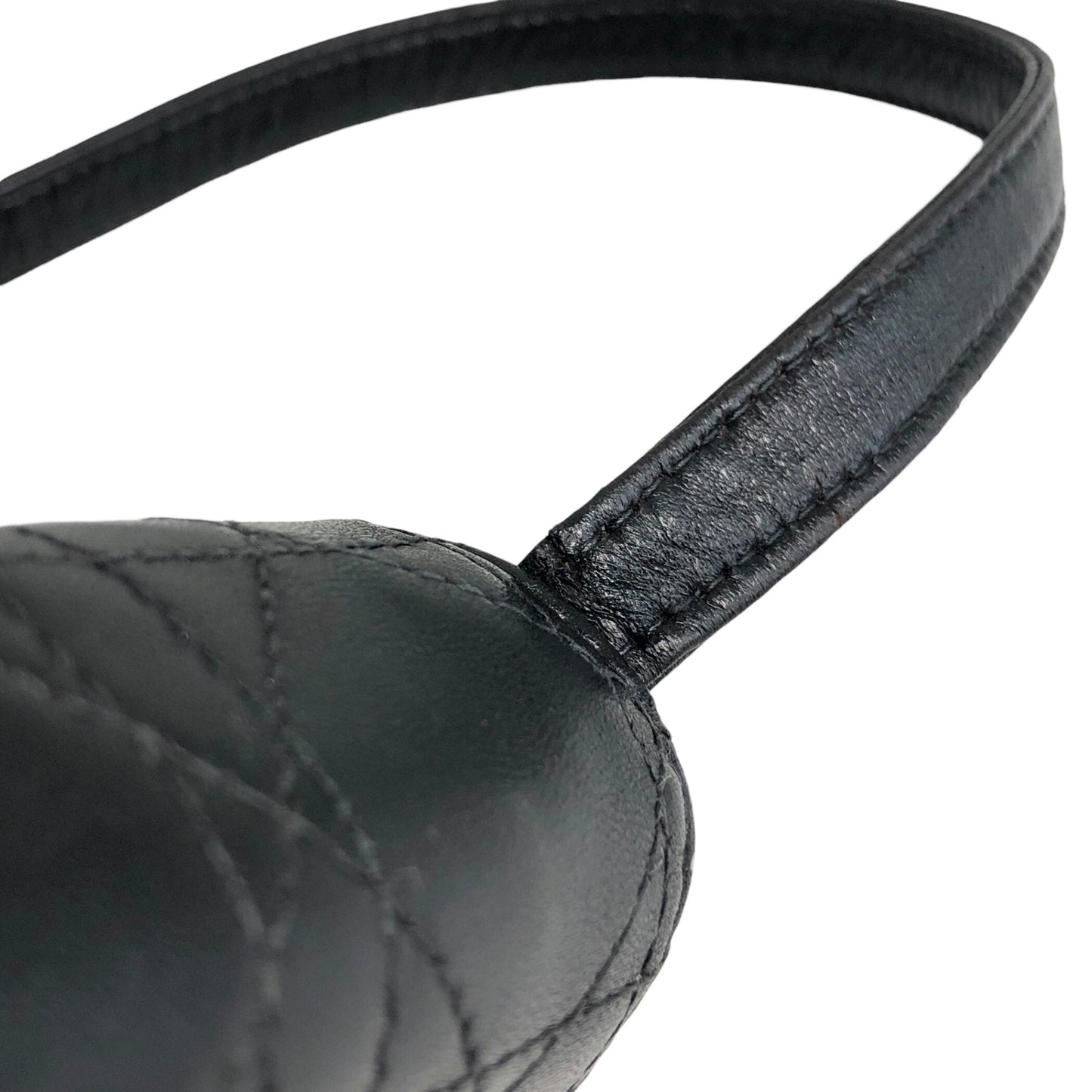 Christian Dior Lady Dior Cannage Small Shoulder bag Black Vintage mppar4