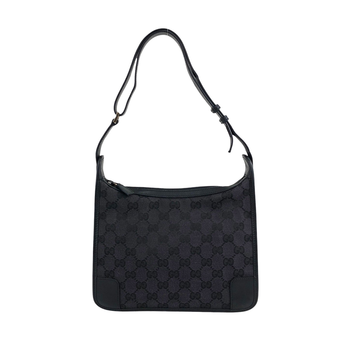 GUCCI GG 帆布手提包黑色復古 55j2fr