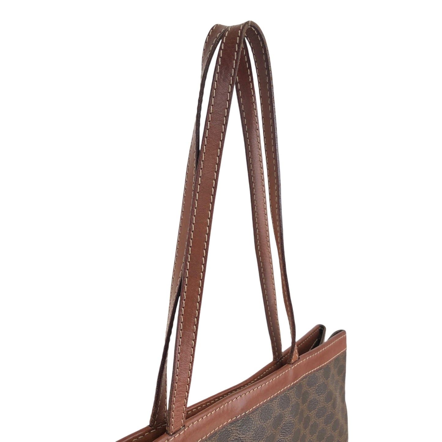 CELINE Macadam Blason Shoulder bag Totebag Brown Vintage 5ivy2t