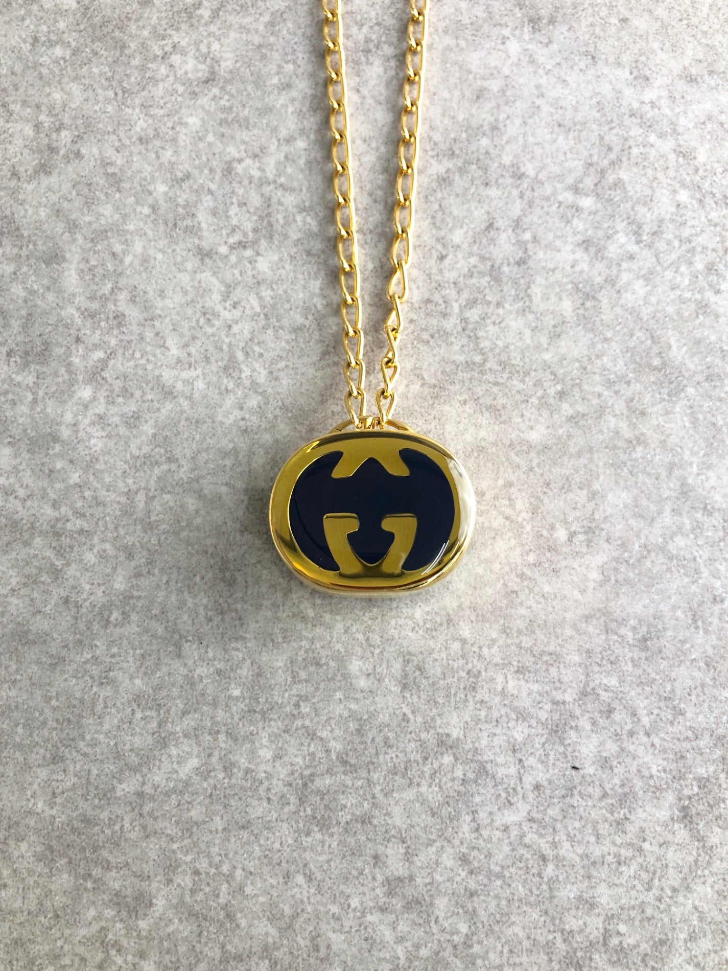 GUCCI GG 圖案項鍊 金色 復古 fh2wgd