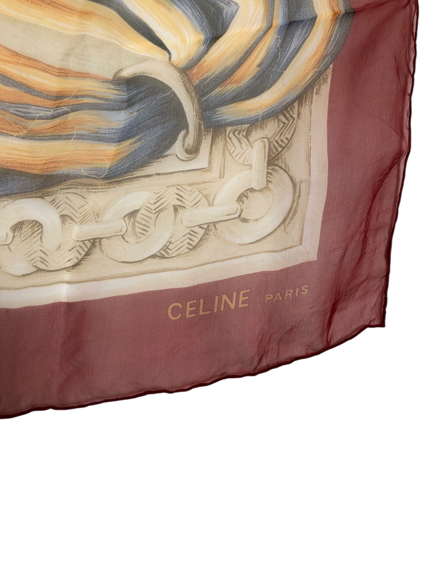 CELINE Blason Red×Beige Vintage cib8b5
