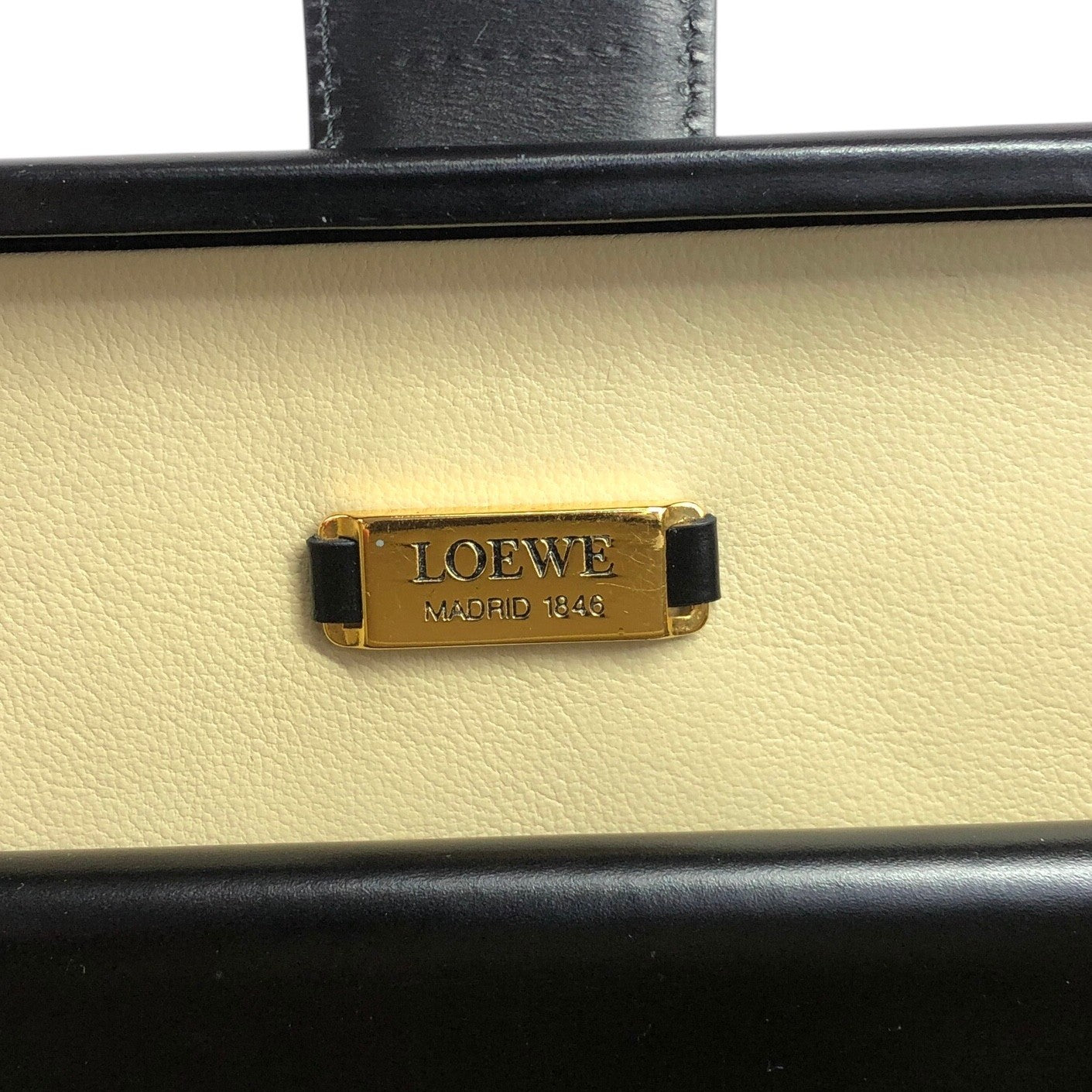 LOEWE Anagram Handbag Black Vintage f66py8