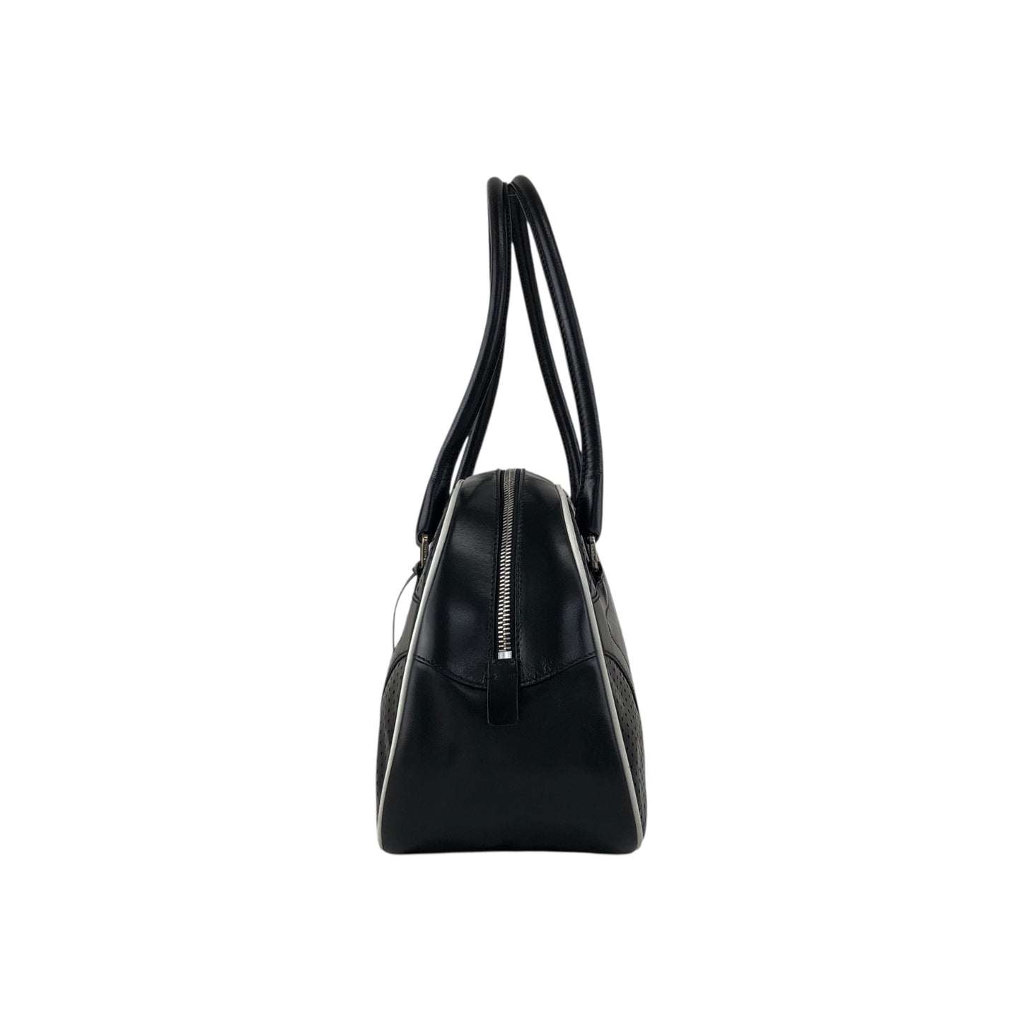 PRADA Padlock Small Boston bag Handbag Black Vintage vcg8wk