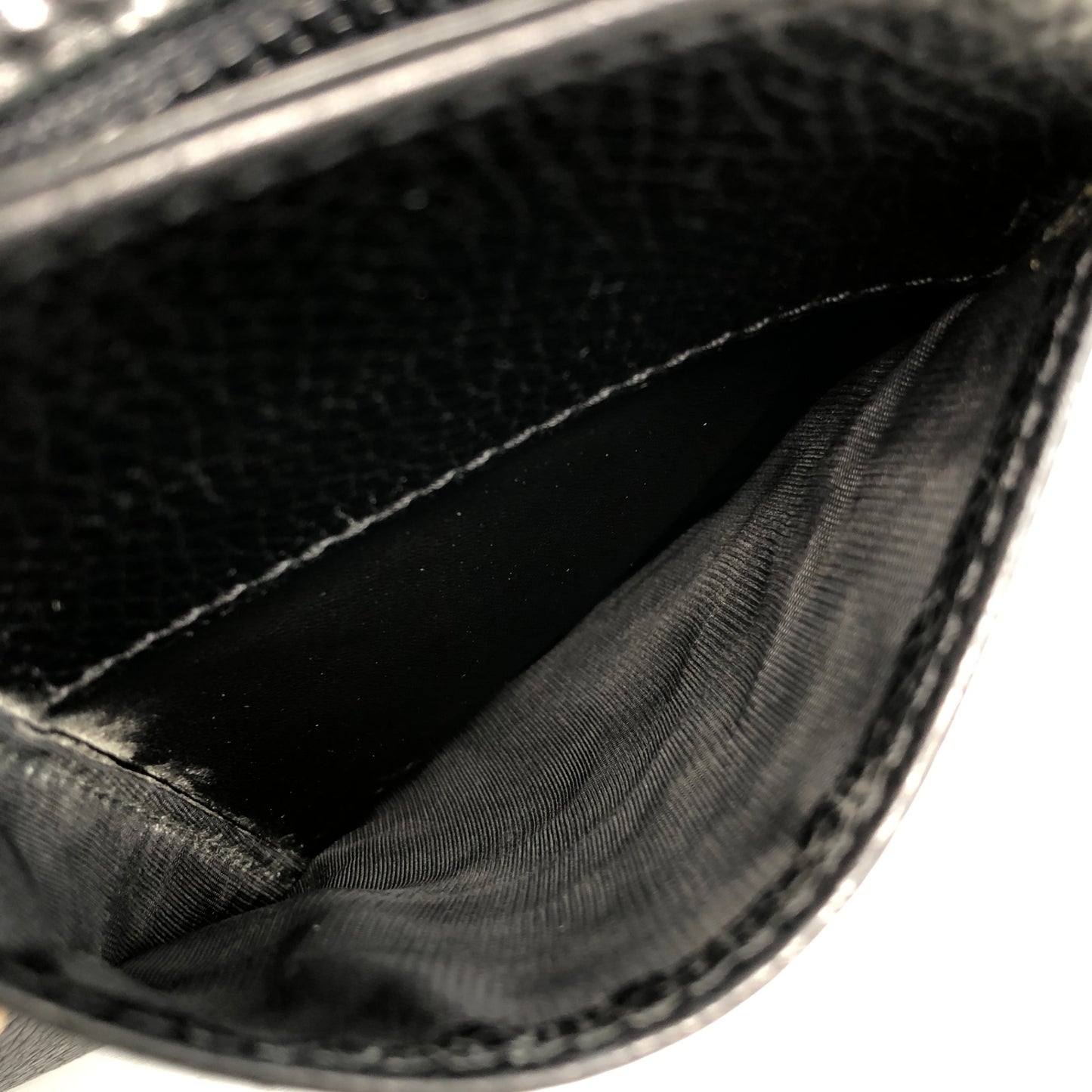 CELINE Logo Embossed Shoulder bag Black Vintage 66np7h
