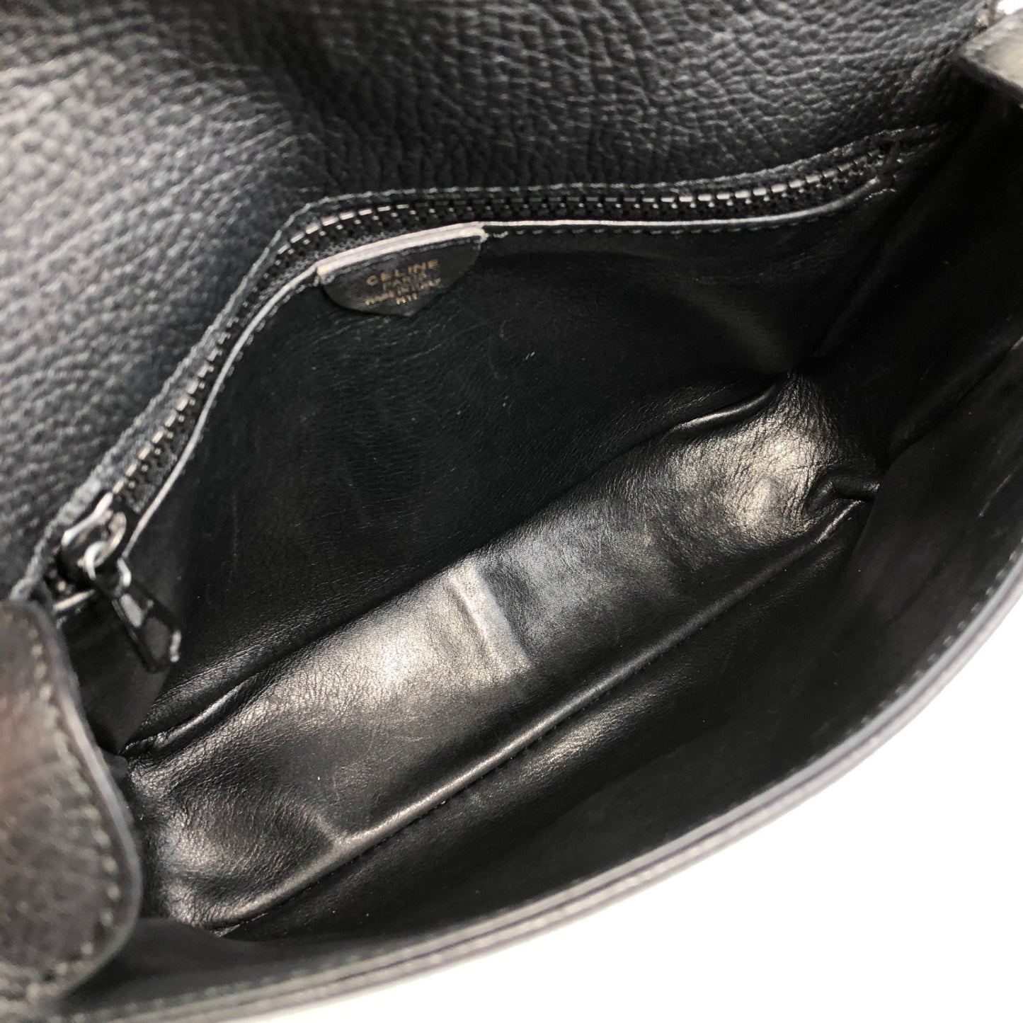 CELINE Circle Logo Shoulder bag Black Vintage bz4cv2