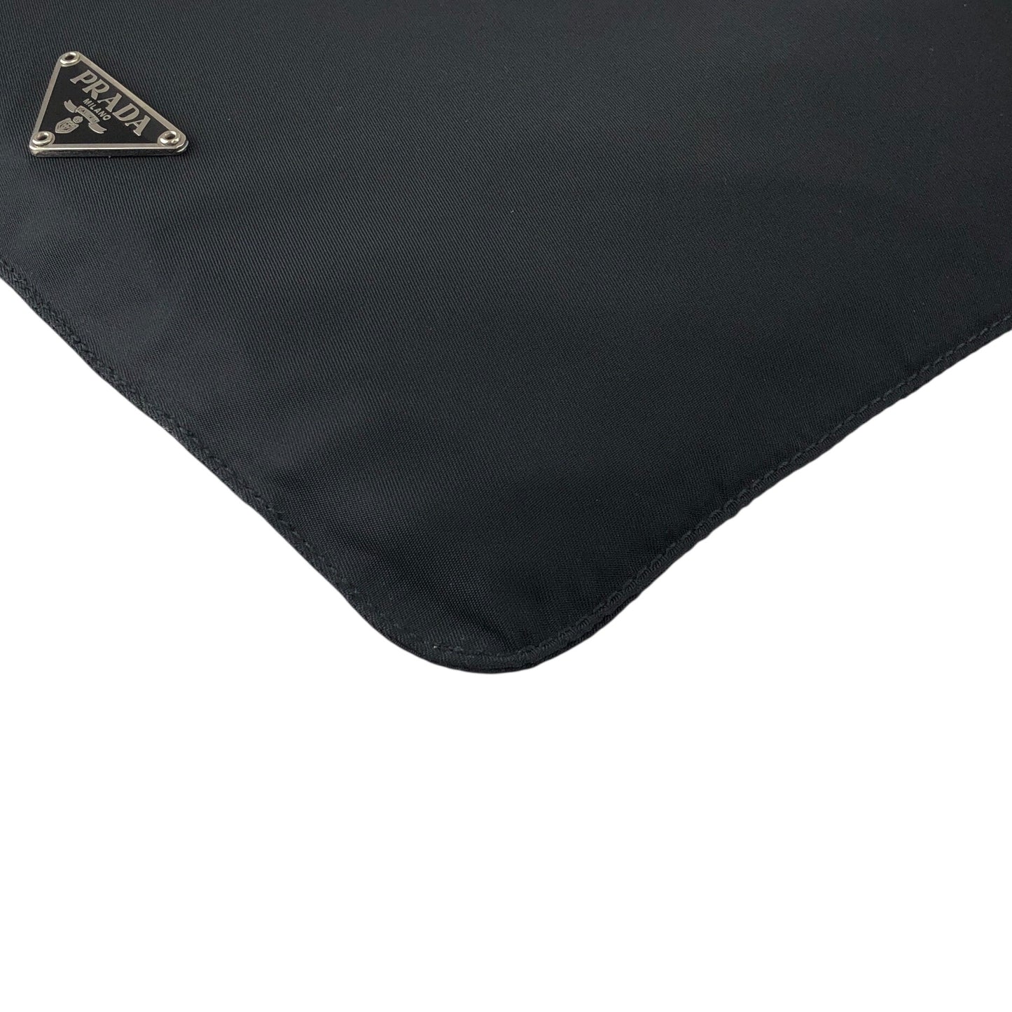 PRADA Tessuto Triangle Logo Shoulder bag Black Vintage 3vh55r