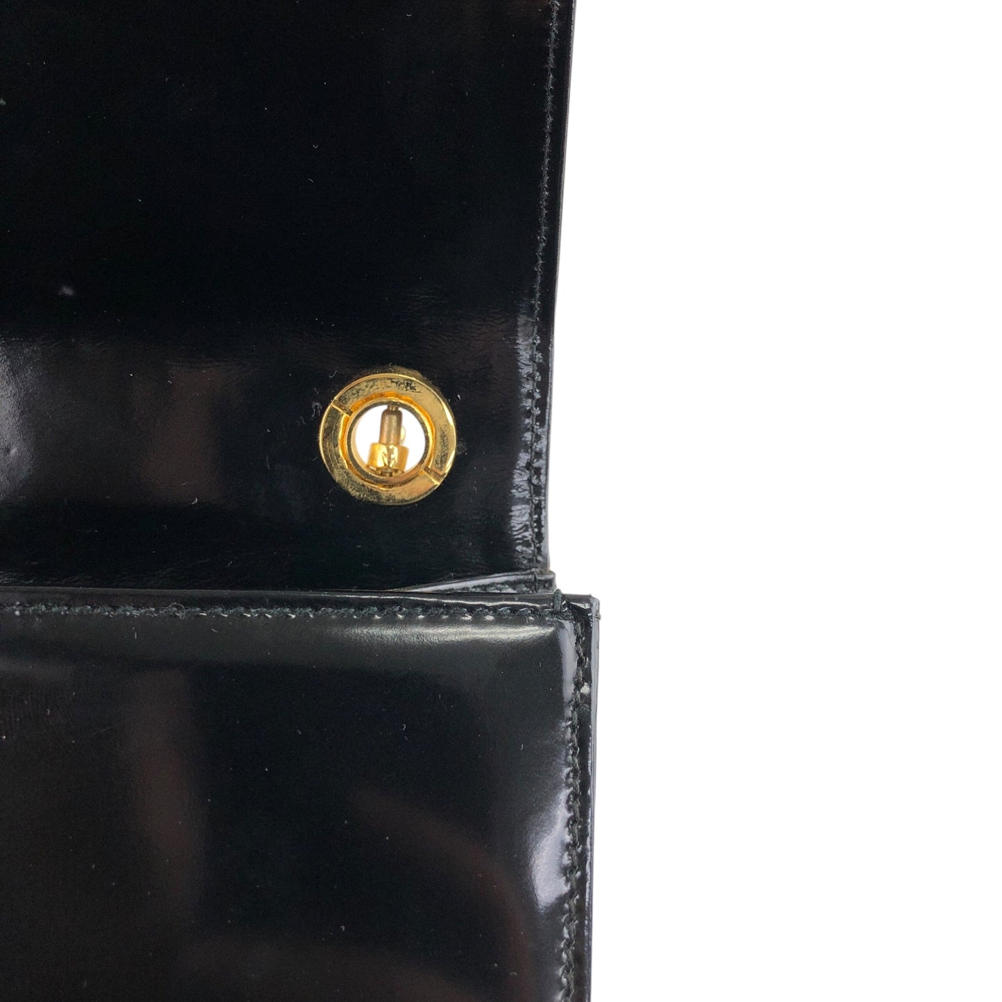 GIVENCHY Logo Chain Shoulder bag Black Vintage b6v468