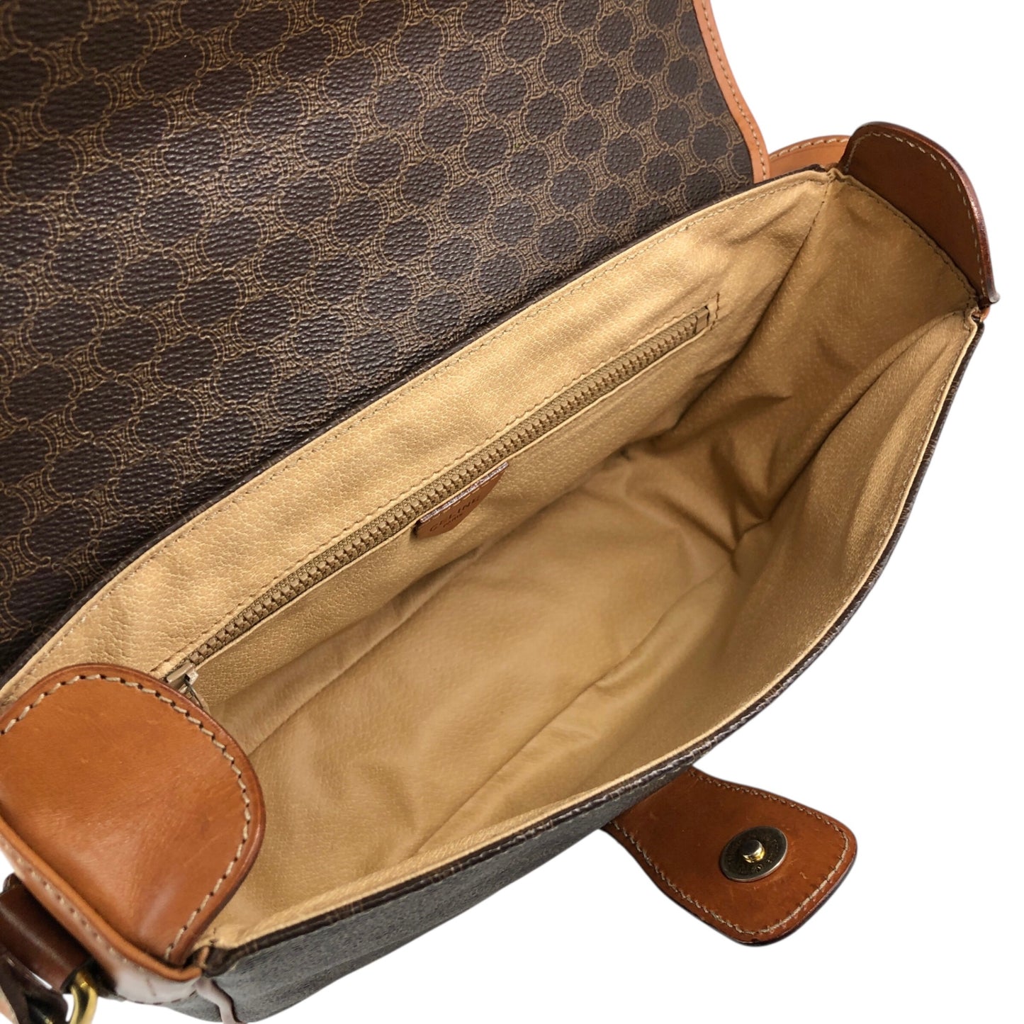 CELINE Macadam Blason Shoulder bag Brown Vintage vim7mw