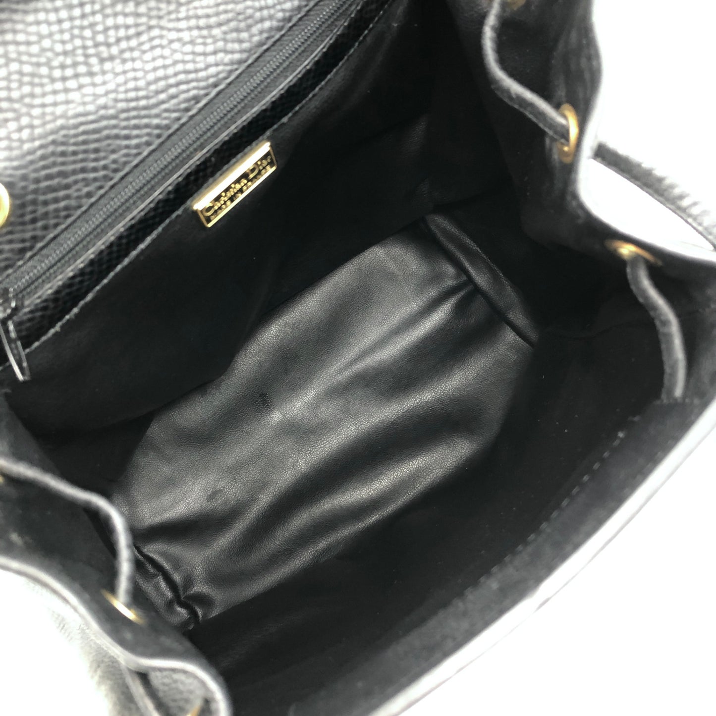 Christian Dior CD Logo Backpack Black Vintage nrnd3i