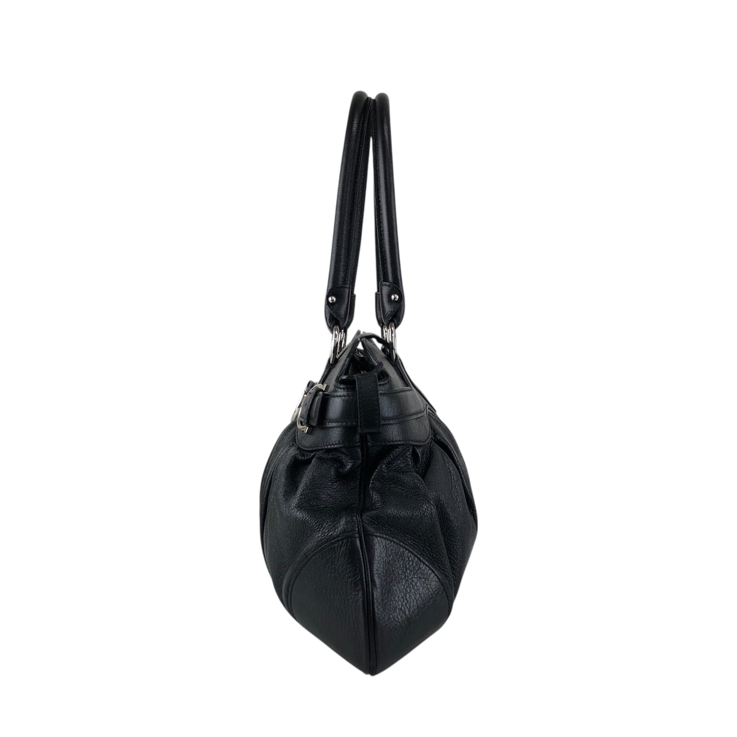 Salvatore Ferragamo Gancini Handbag Black Vintage igucky