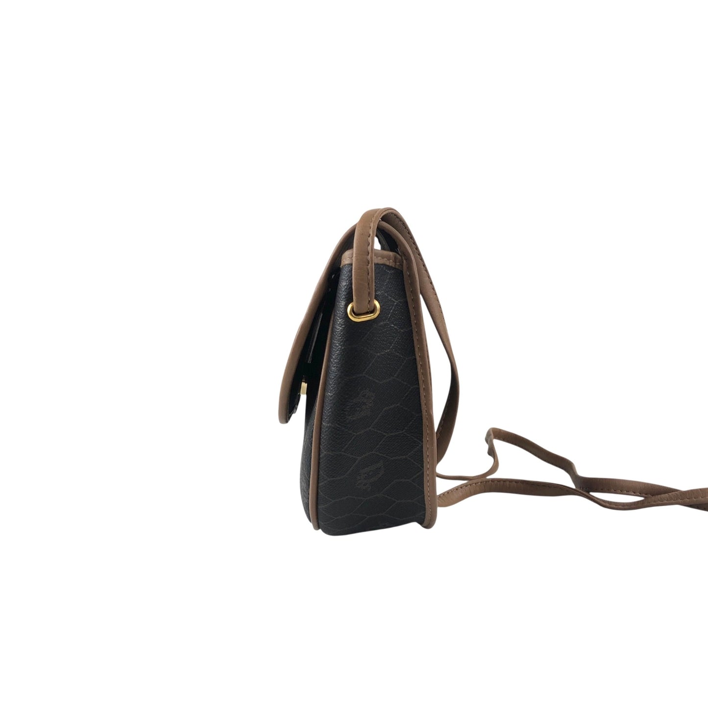 Christian Dior Honeycomb Pattern Logo Shoulder bag Black Vintage 4amtif