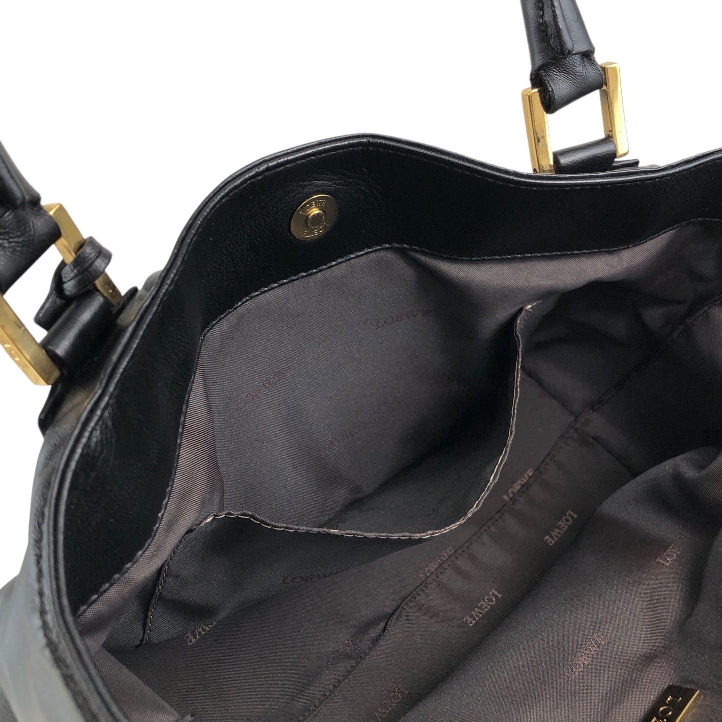 LOEWE Anagram Totebag Black Vintage ycheug
