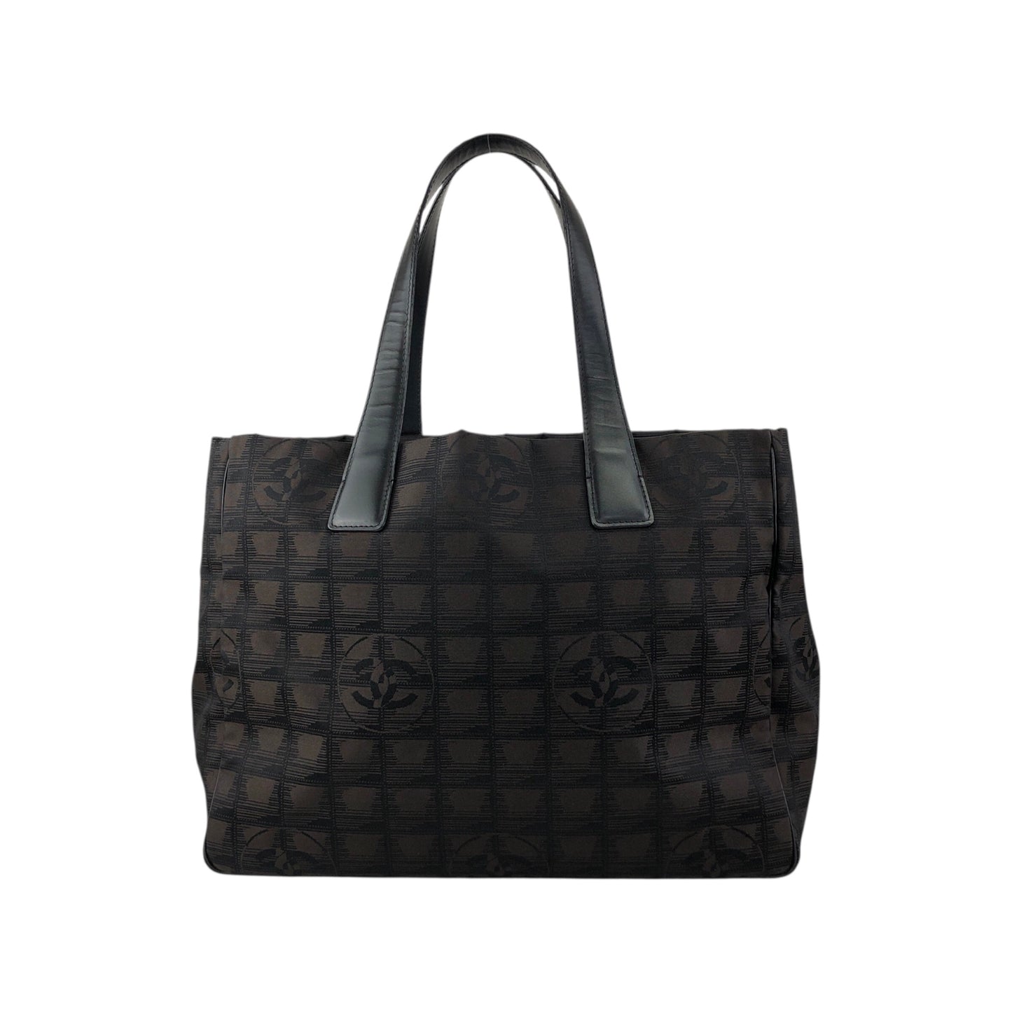CHANEL New Travel Line Totebag Brown Vintage fxv5jr