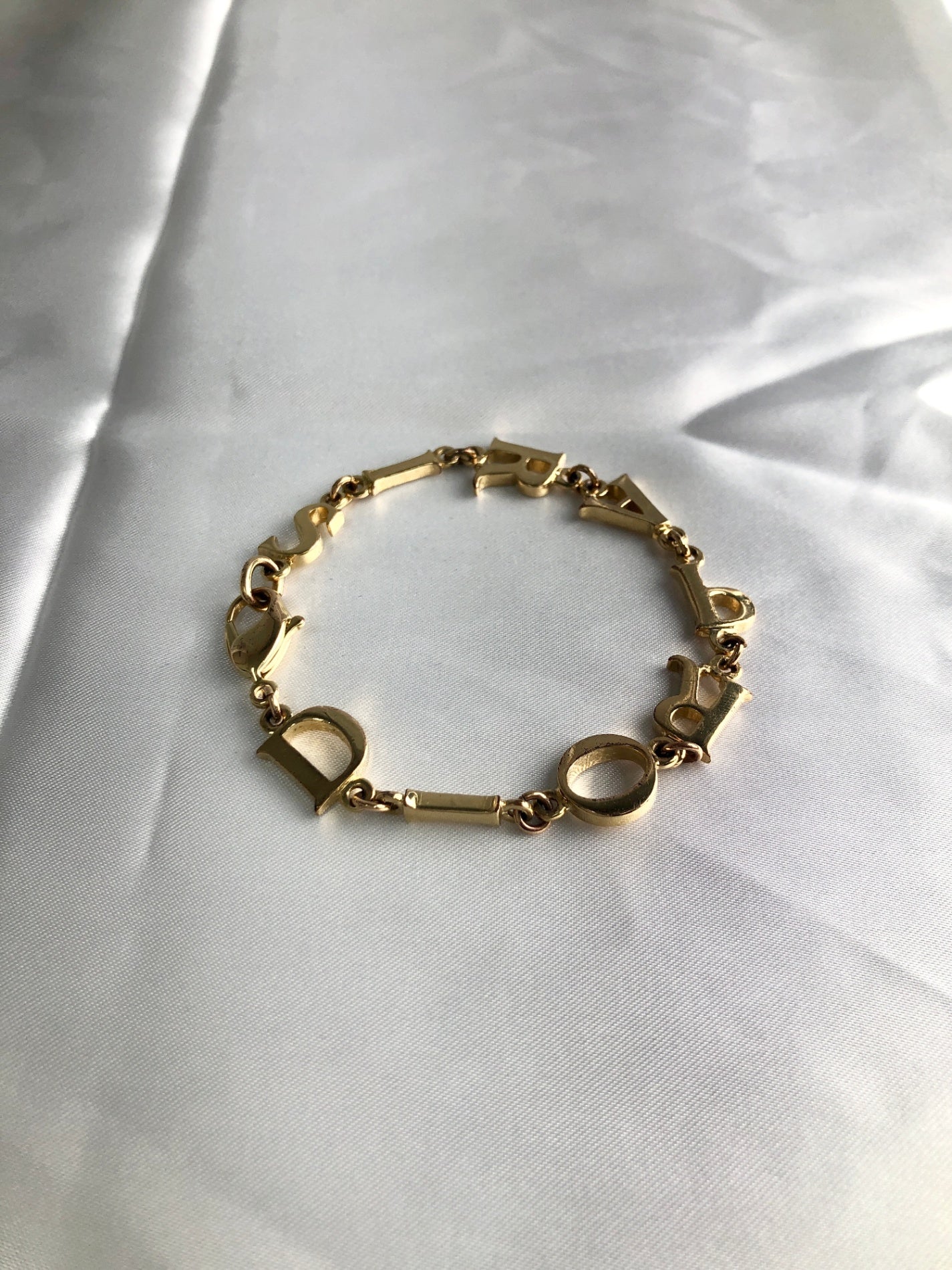 Christian Dior CD 標誌圖案手環金色復古 zfejdh