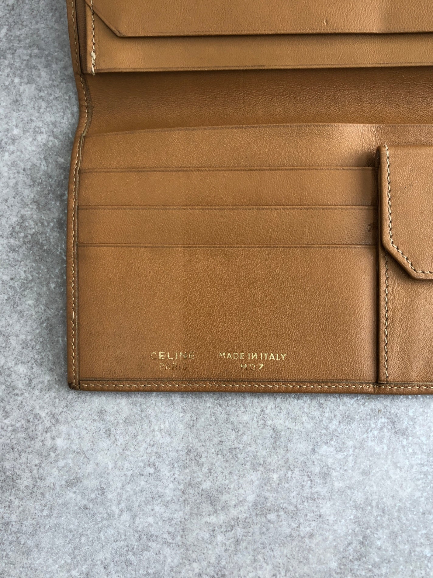 CELINE Macadam Long Wallet Brown Vintage tg6cj2