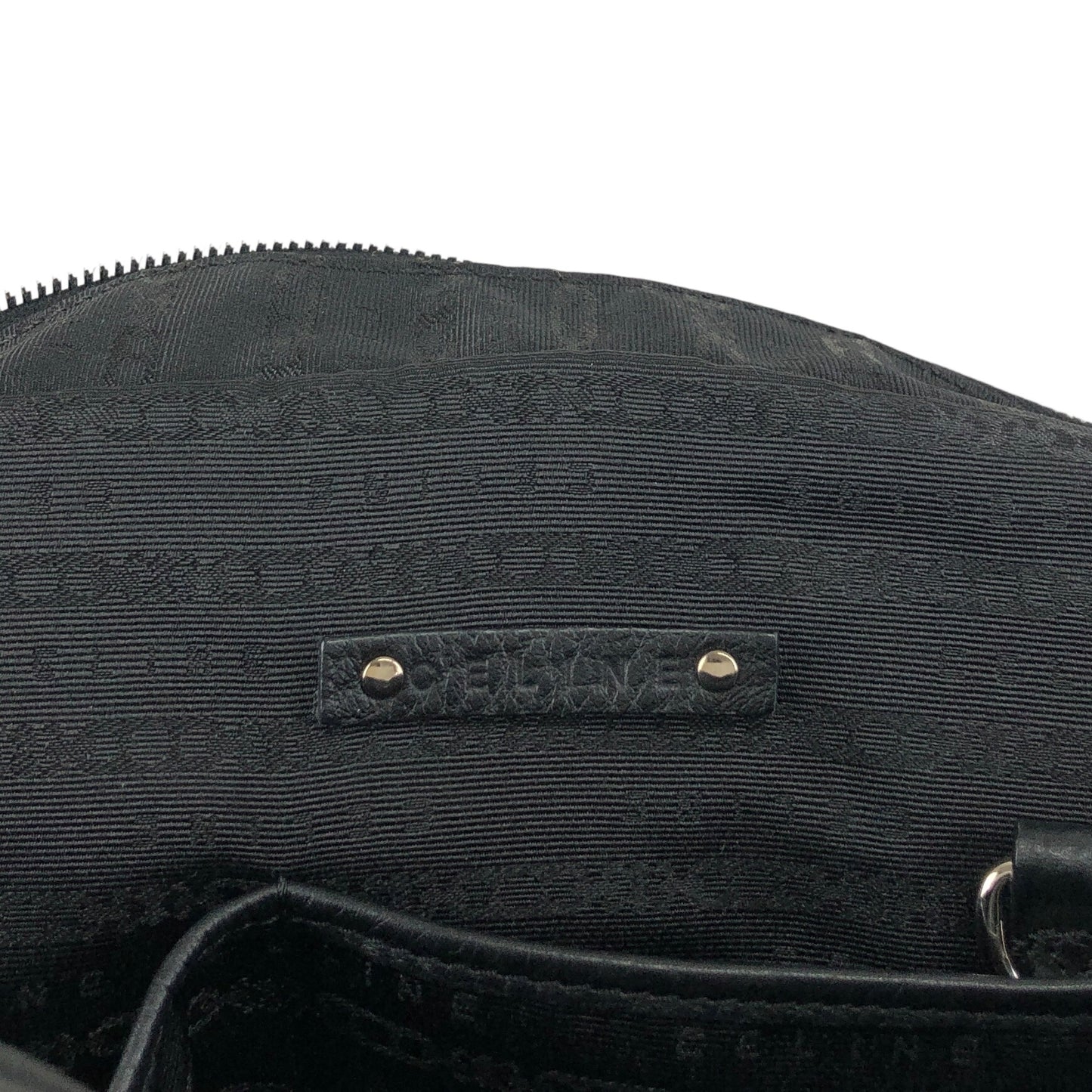 CELINE Blason Small Boston bag Handbag Black Vintage 2bg7ri