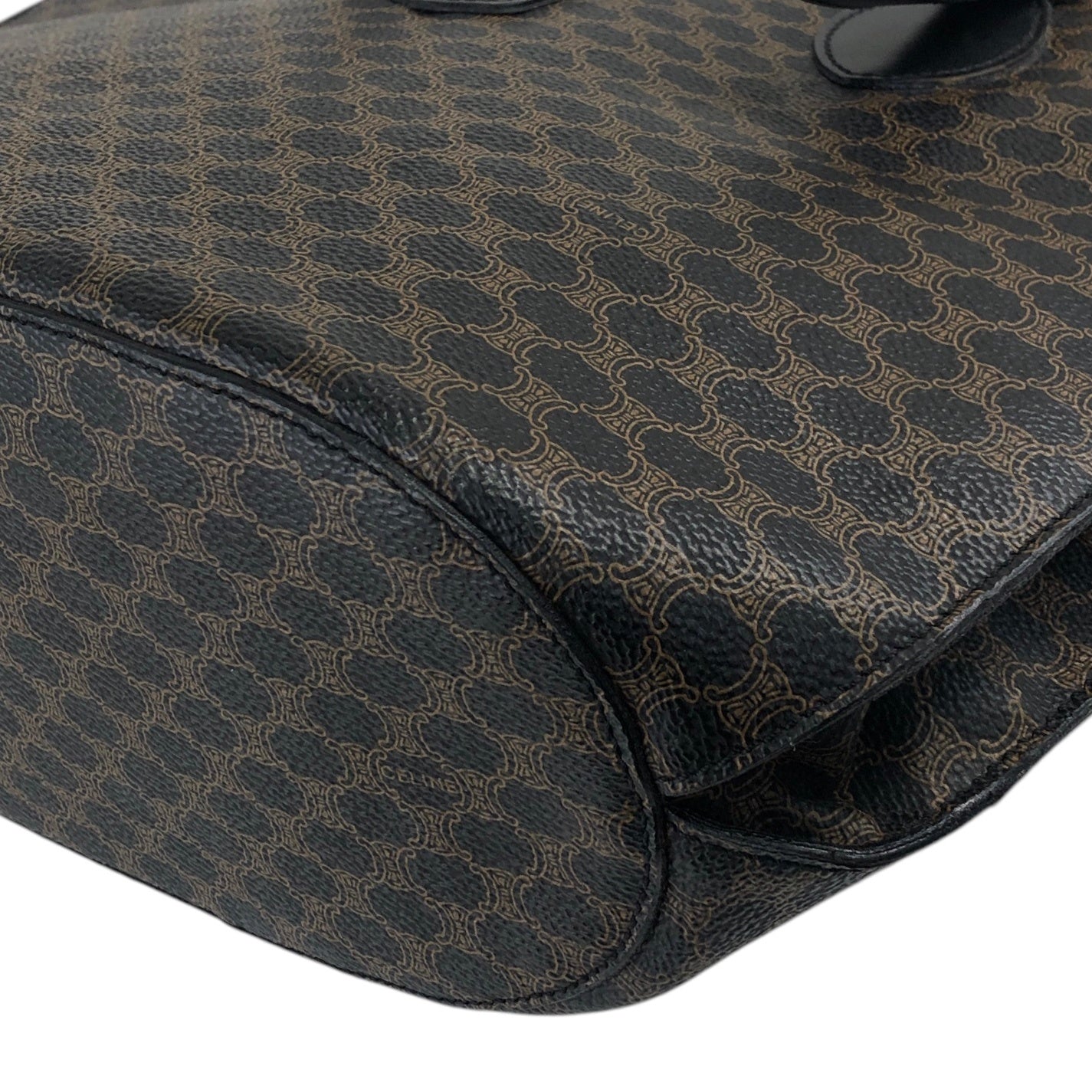 CELINE Macadam Blason Handbag Shoulder bag Black Vintage fhnsav