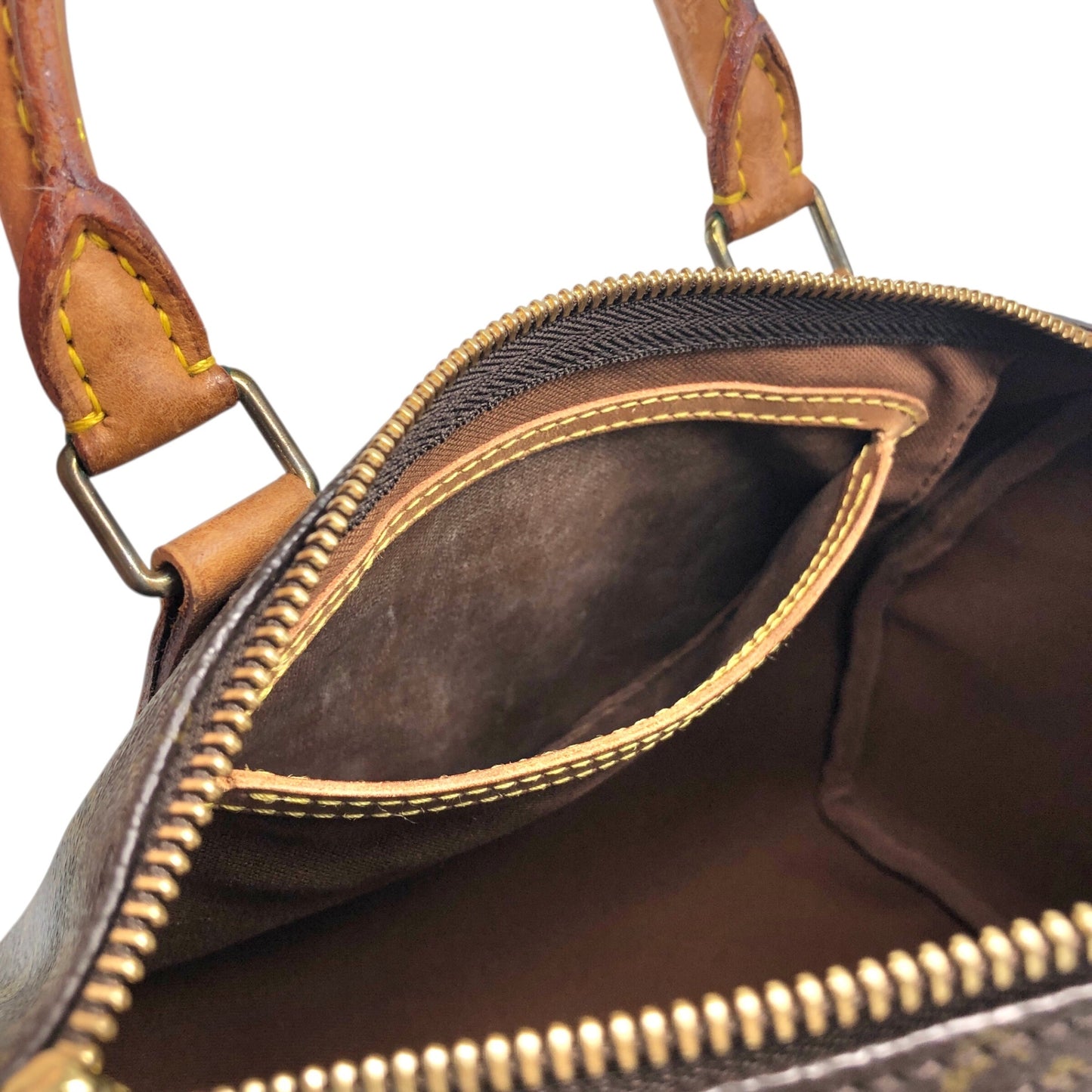 LOUIS VUITTON Monogram Small Boston bag Handbag Brown Vintage 7ppyum