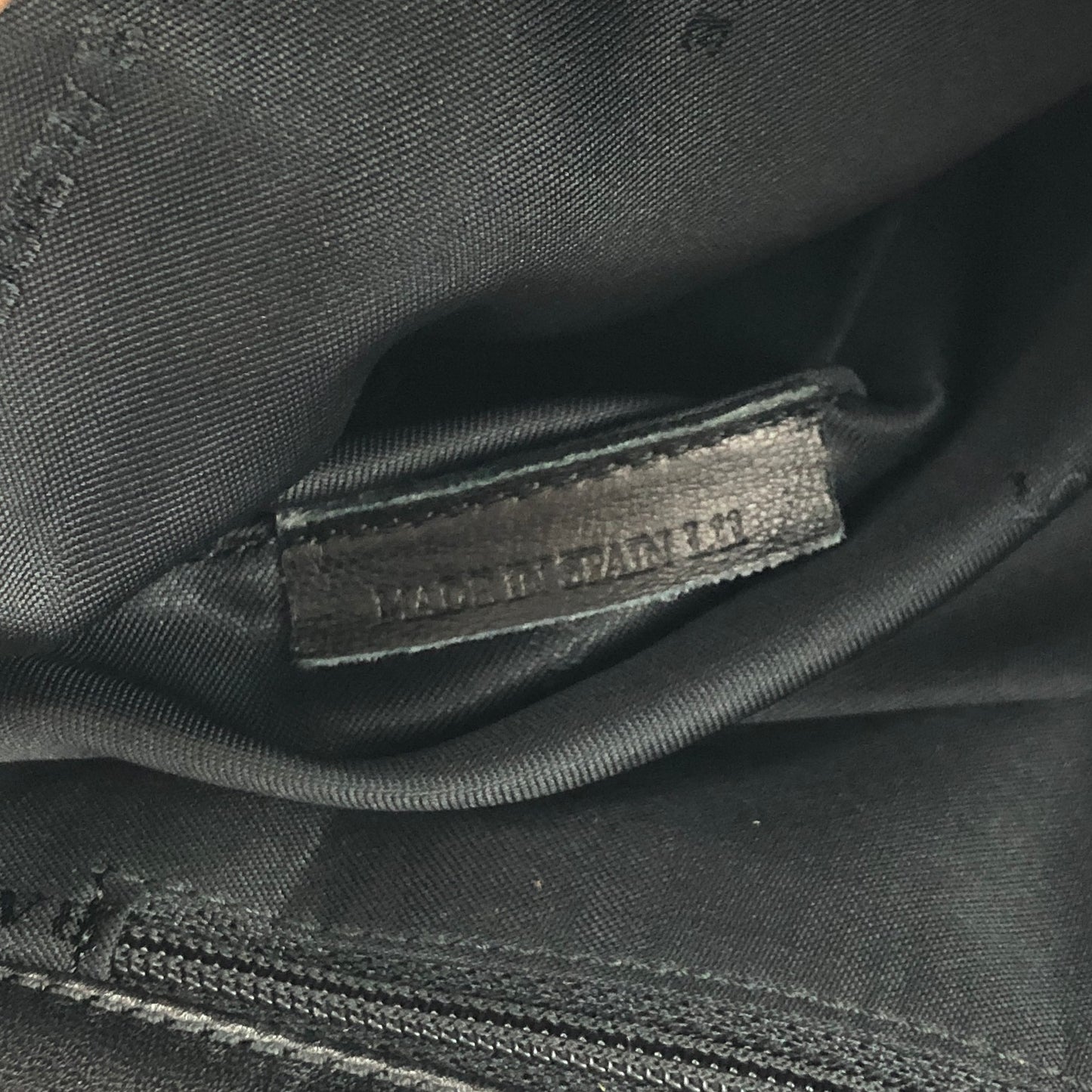 LOEWE Anagram Logo Leather Drawstring Crossbody Shoulder bag Black Vintage x8dwz4