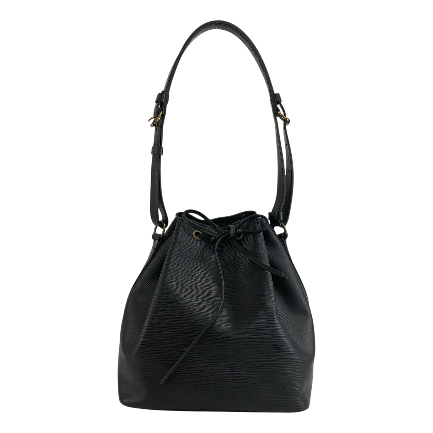 LOUIS VUITTON Epi Drawstring Shoulder bag Black Vintage d2i73r