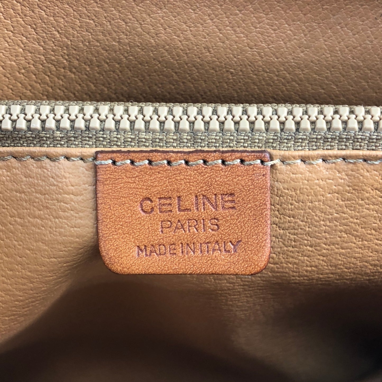 CELINE Macadam Blason Handbag Totebag Beige Vintage dvaj7z