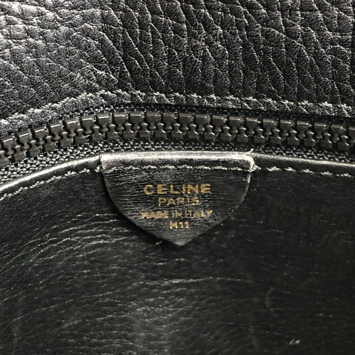 CELINE Circle Logo Shoulder bag Black Vintage bz4cv2